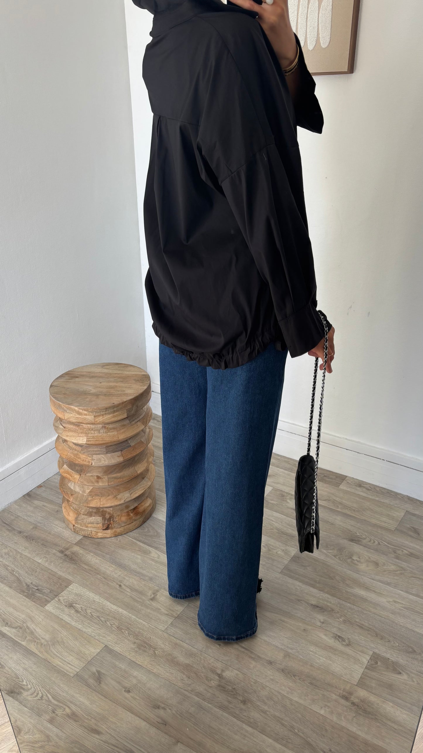 Chemise oversize avec dos plus long