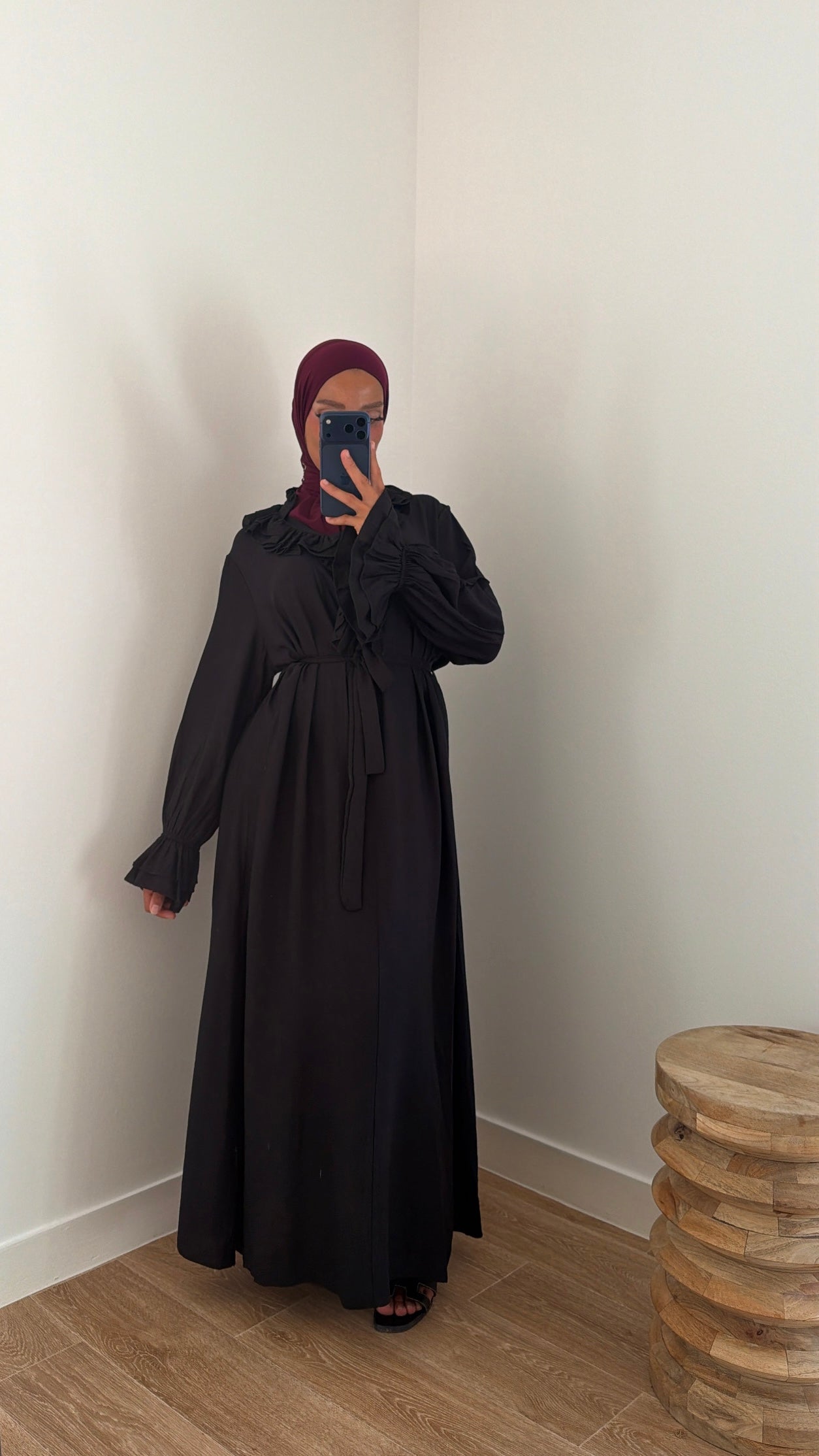 Robe froufrou ajustable ou dos ou devant