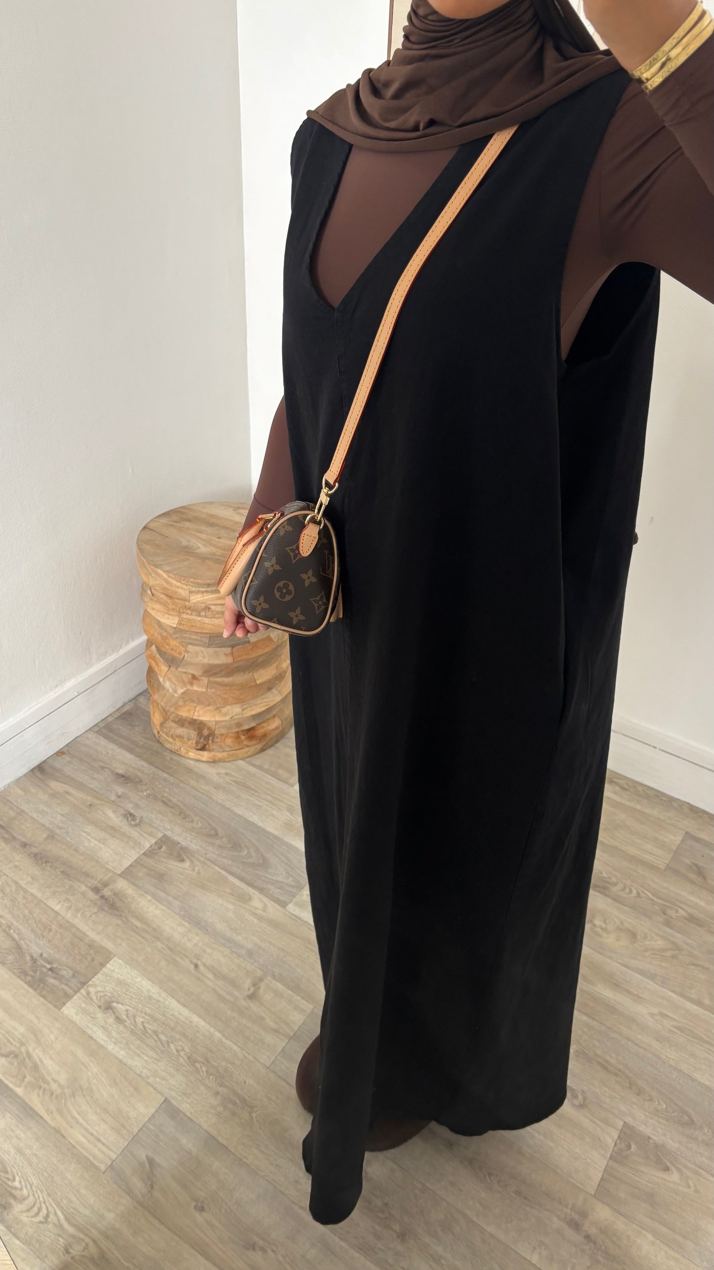 Robe sans manches effet jeans