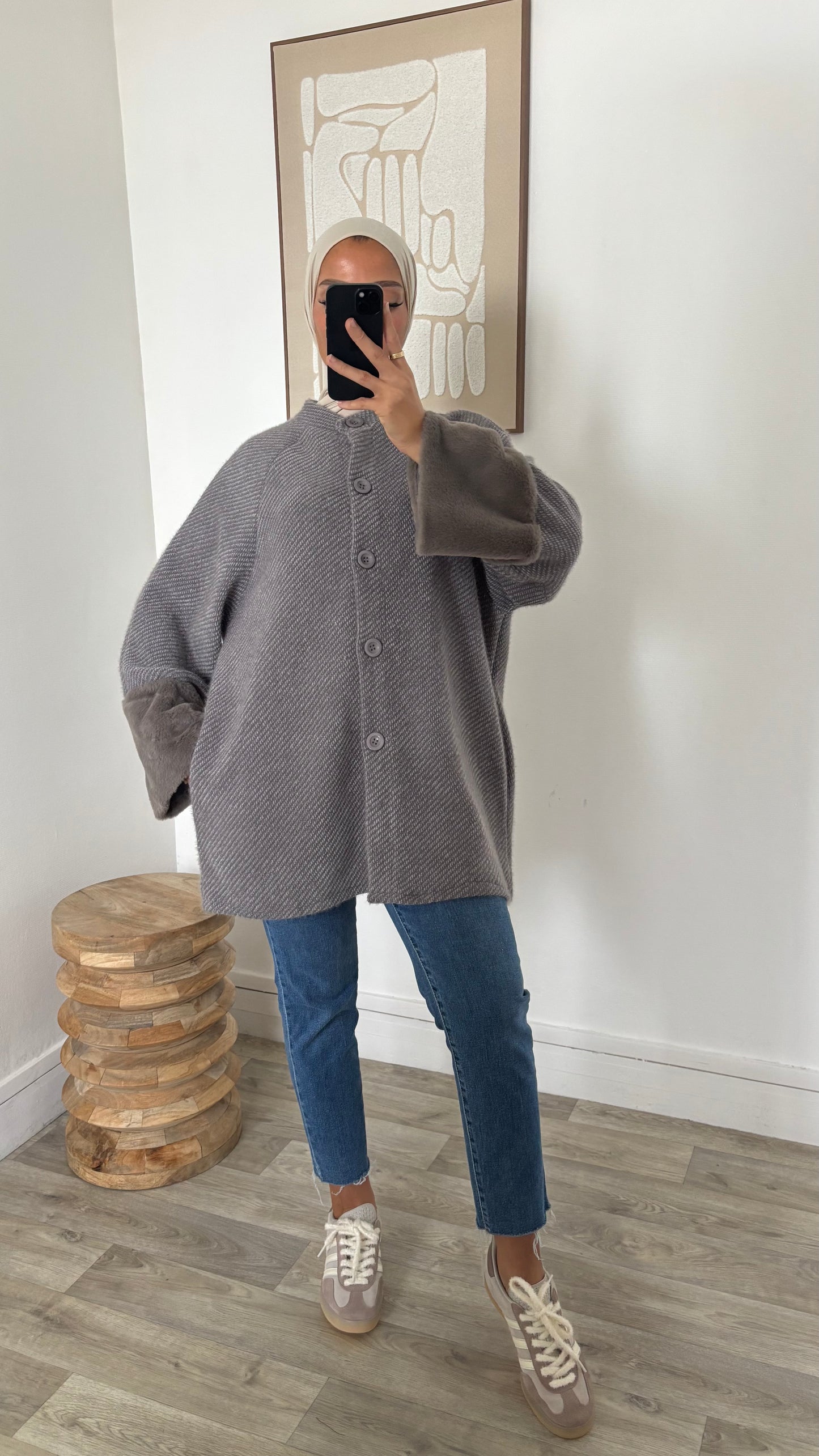 Gilet manches fourrures