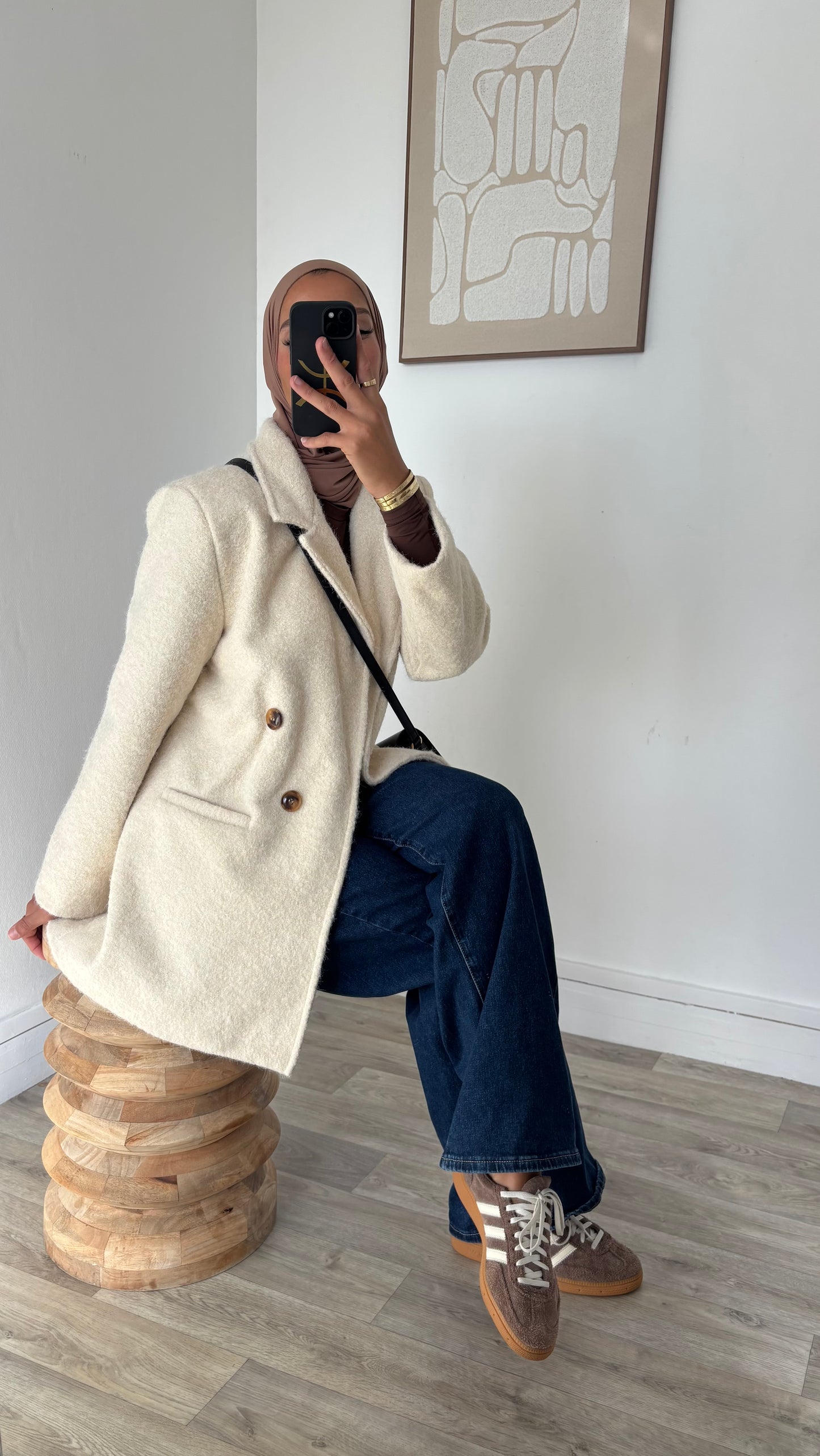 Blazer en laine bouillie