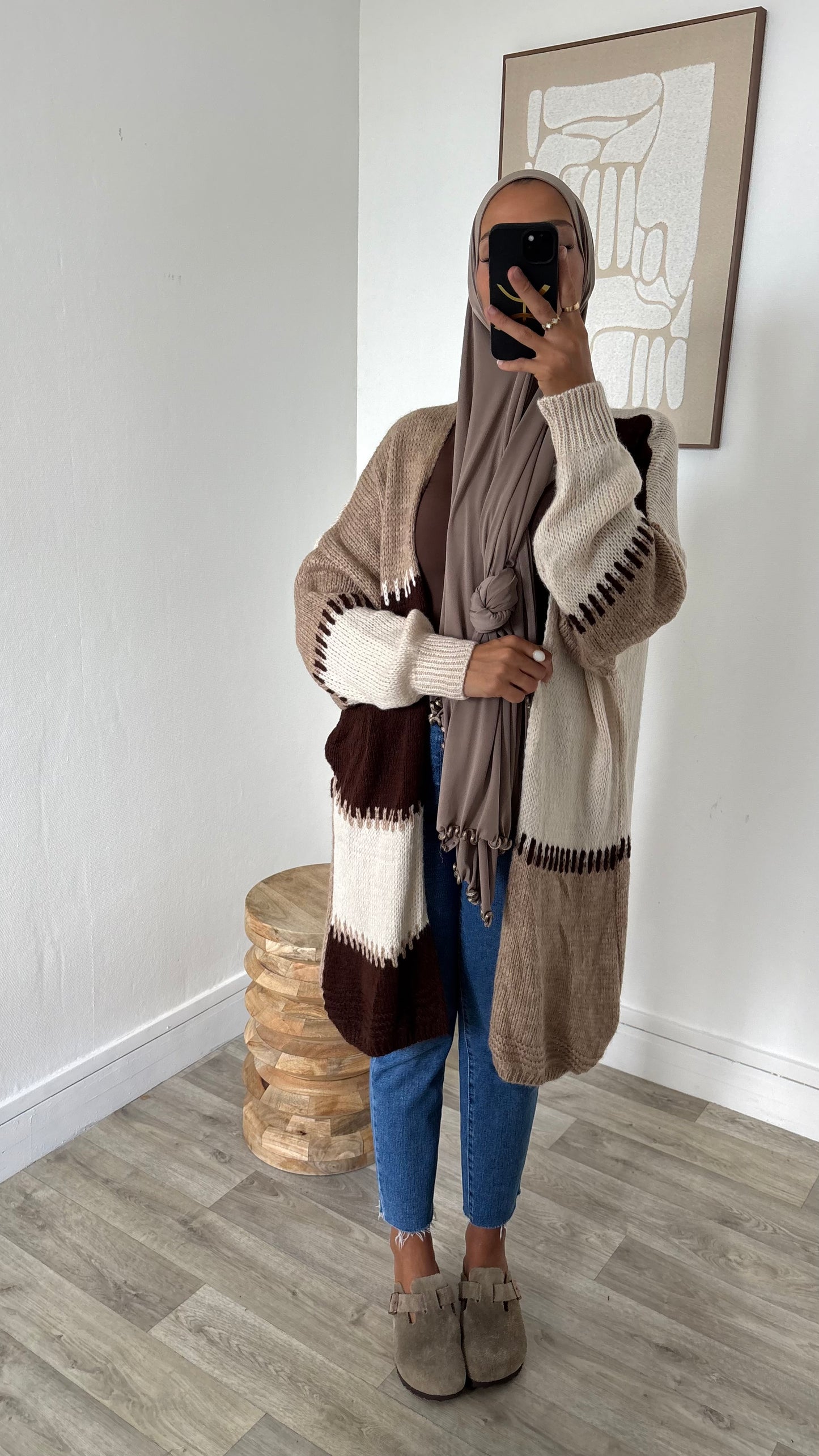 Gilet en laine tricolore