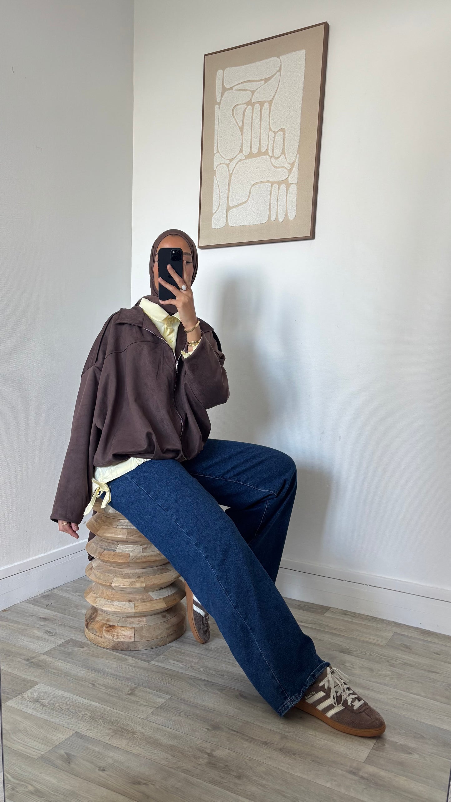 Veste Bomber effet daim à zip