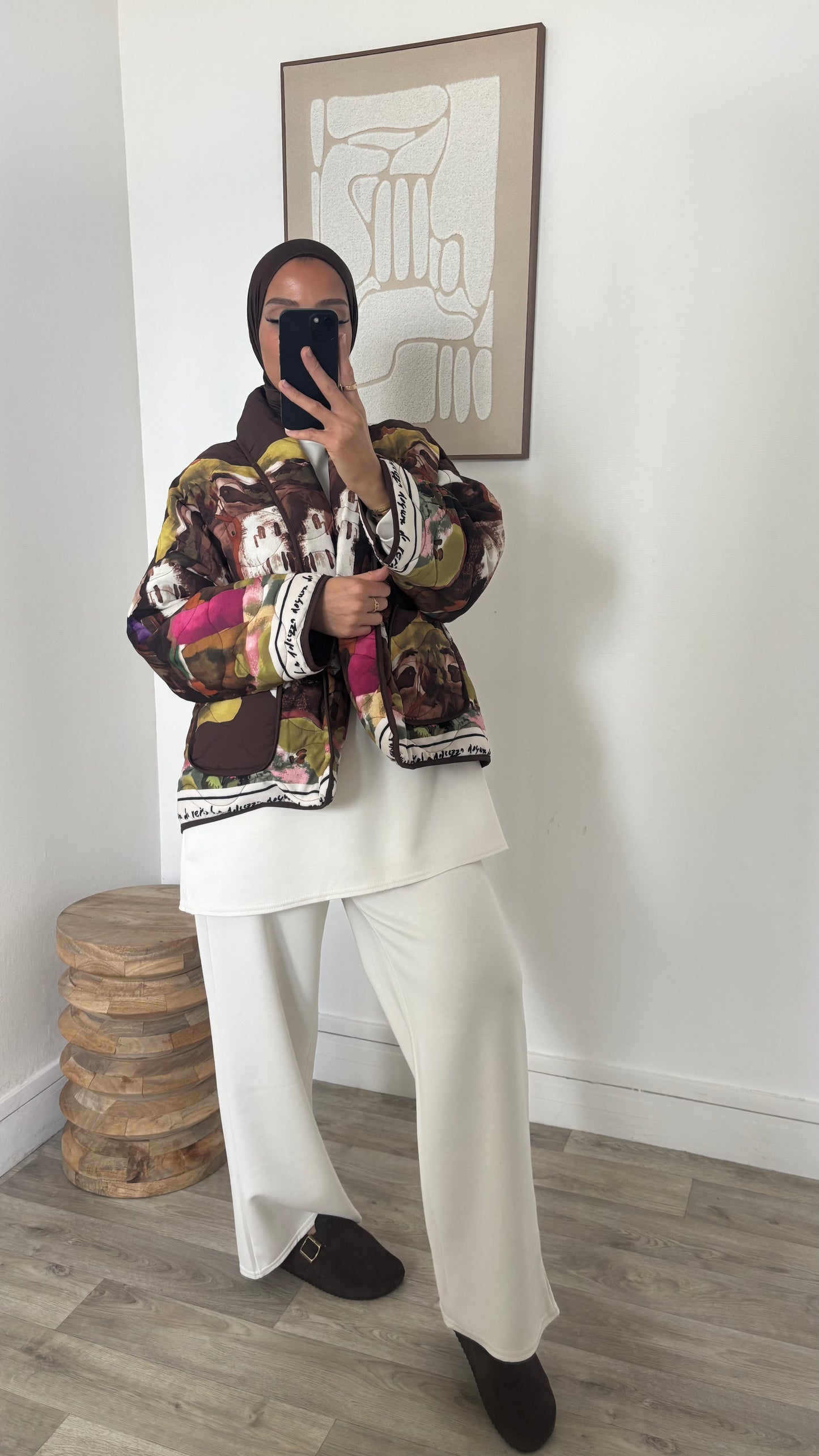 Veste matelassé à motifs