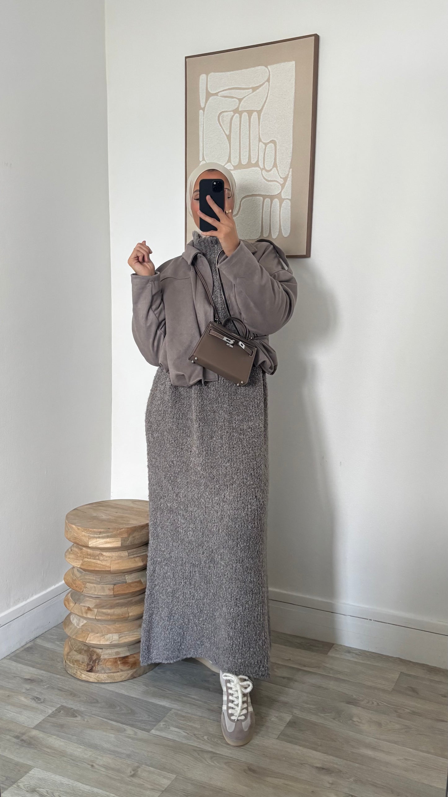 Veste bombers effet daim à zip