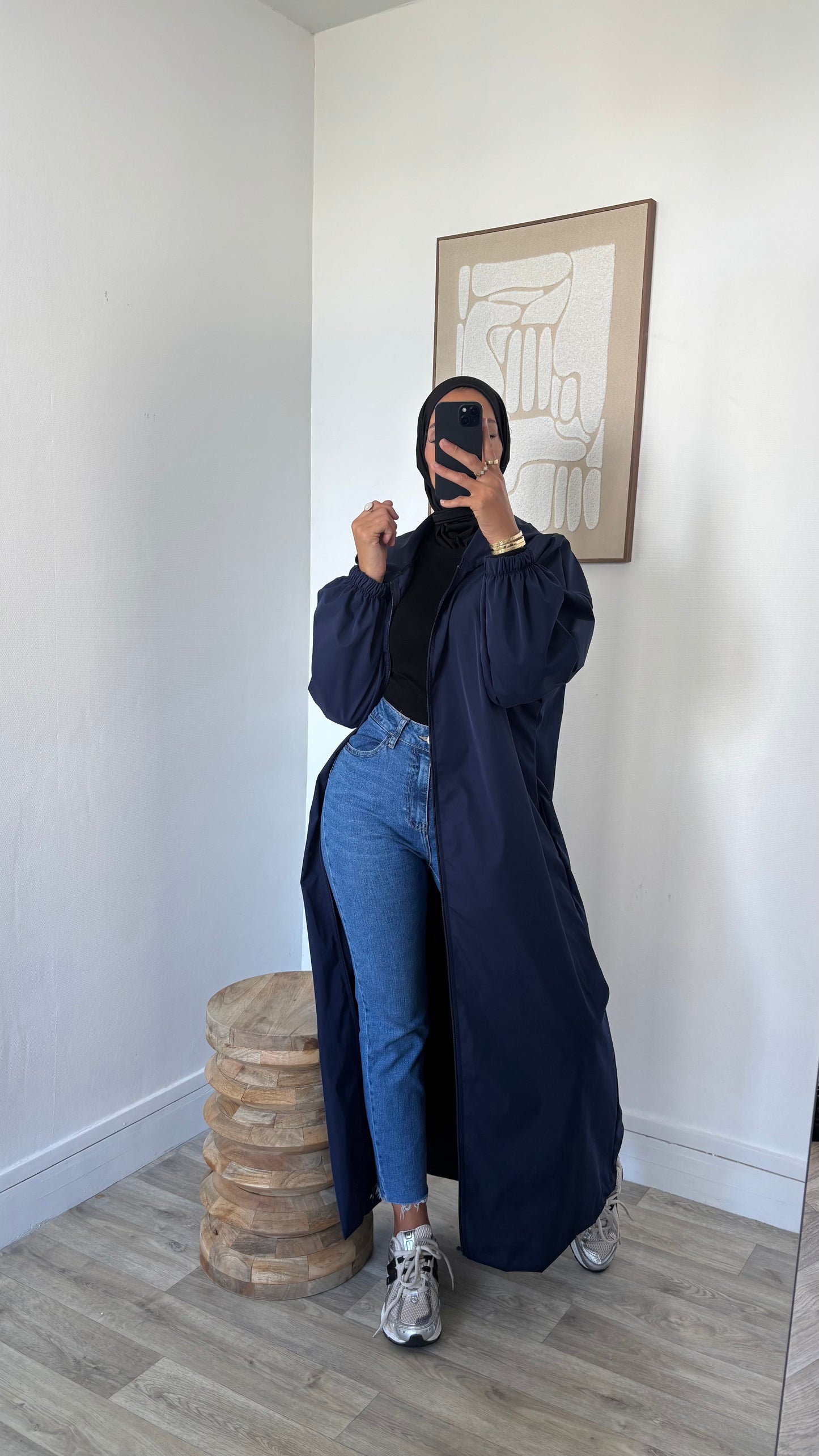 Jeans décontracté taille haute mom fit