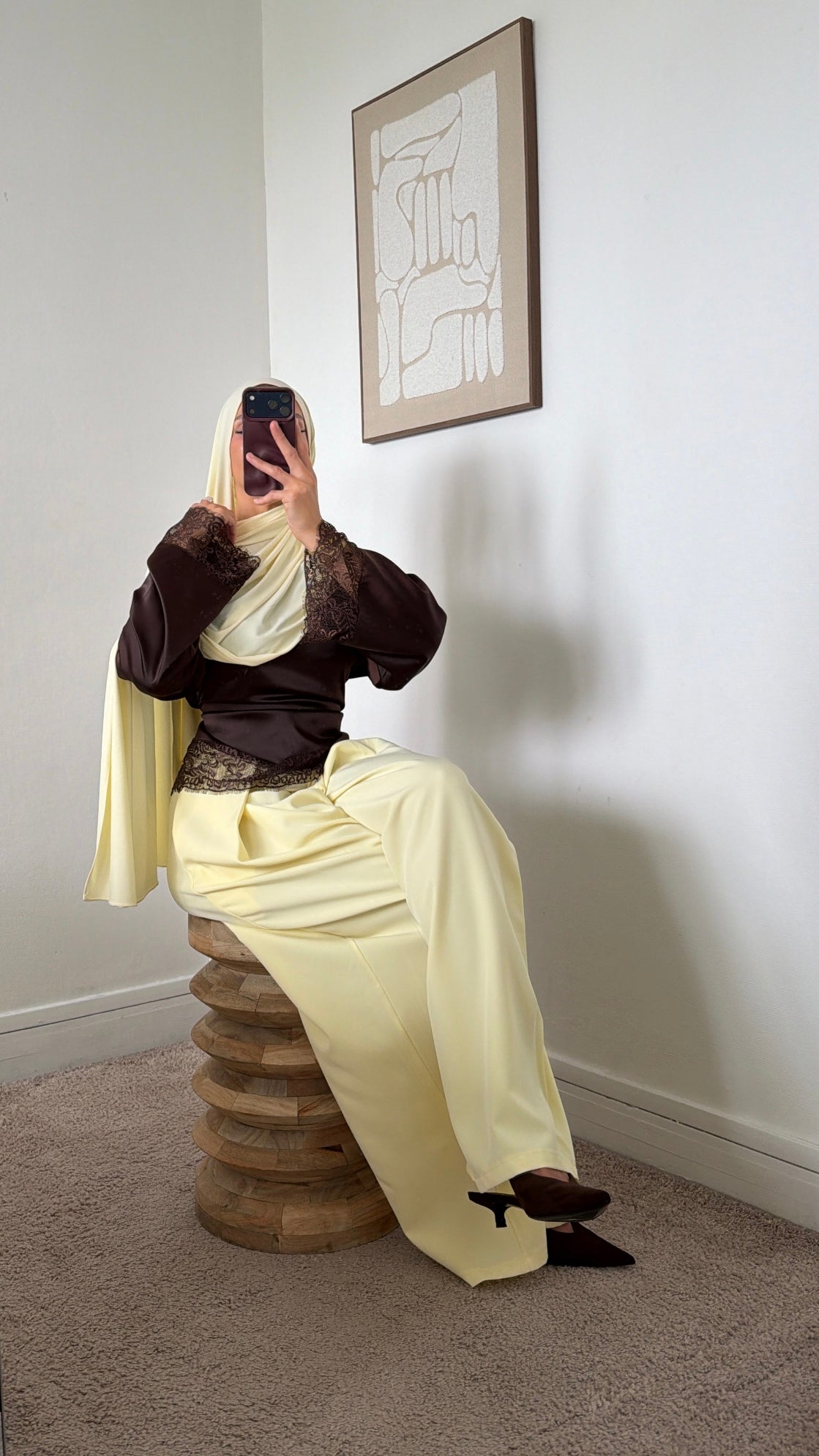 Haut ajustable satinée