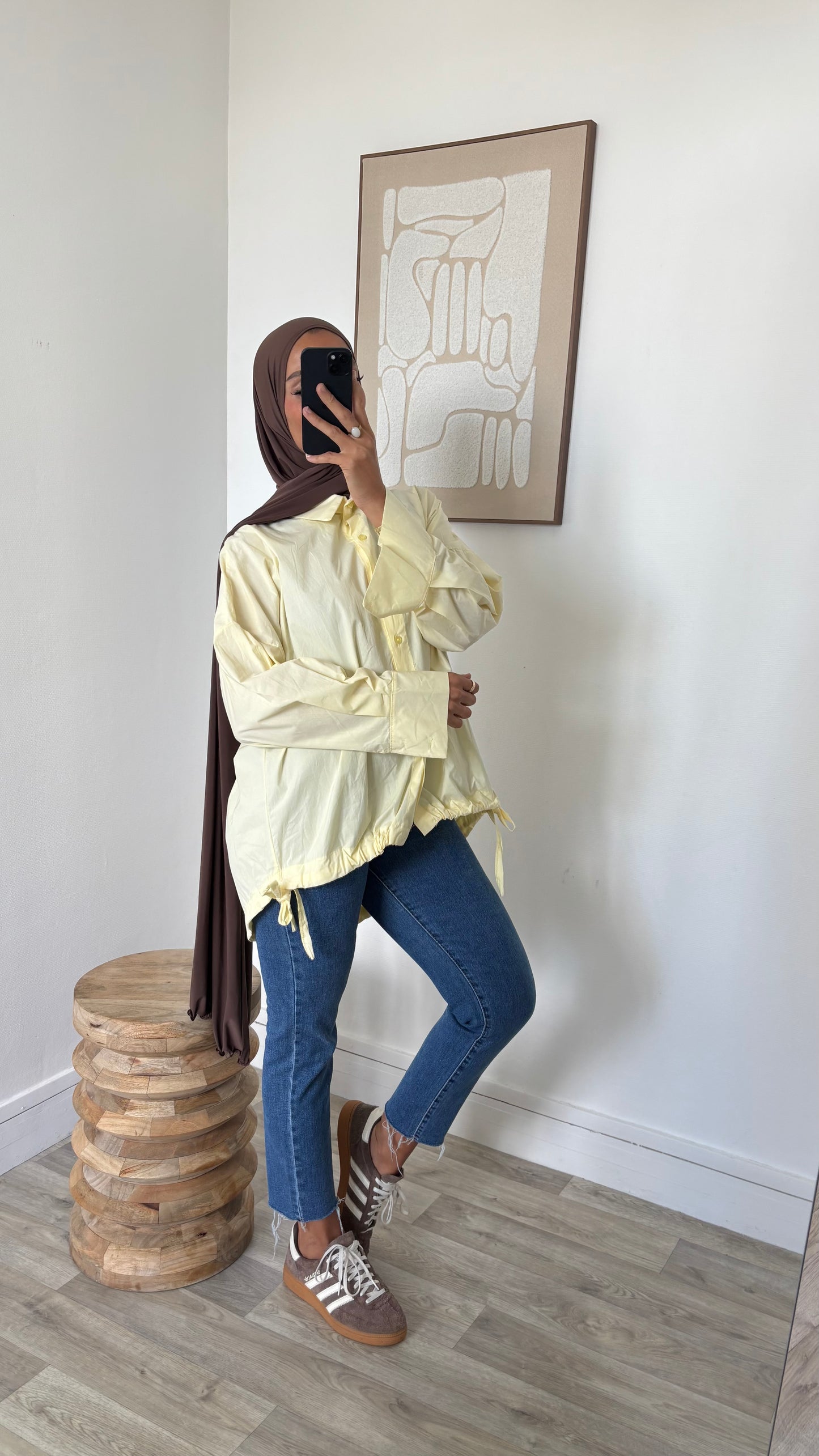 Chemise oversize avec dos plus long