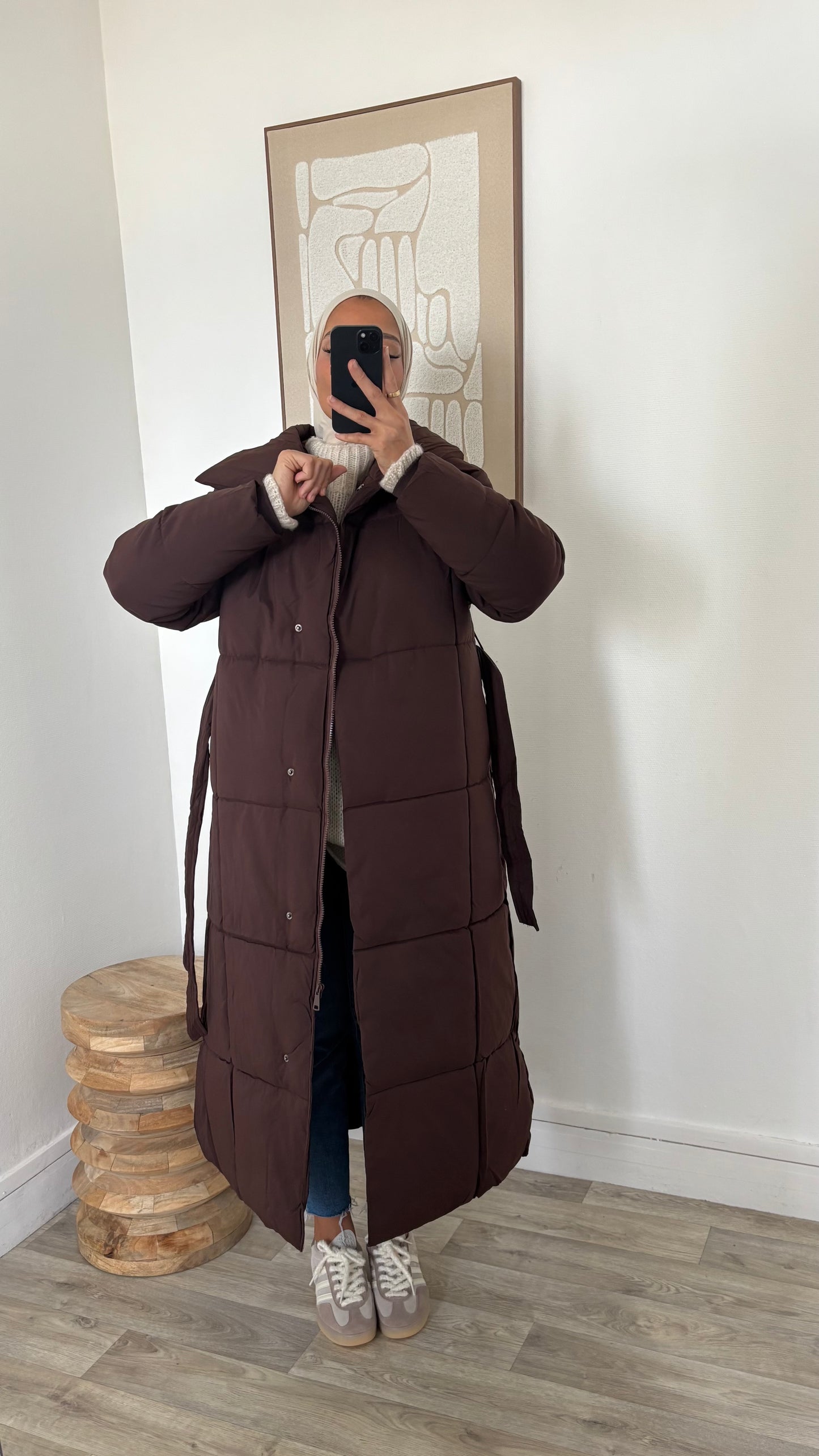 Doudoune col à fermeture et bouton pression