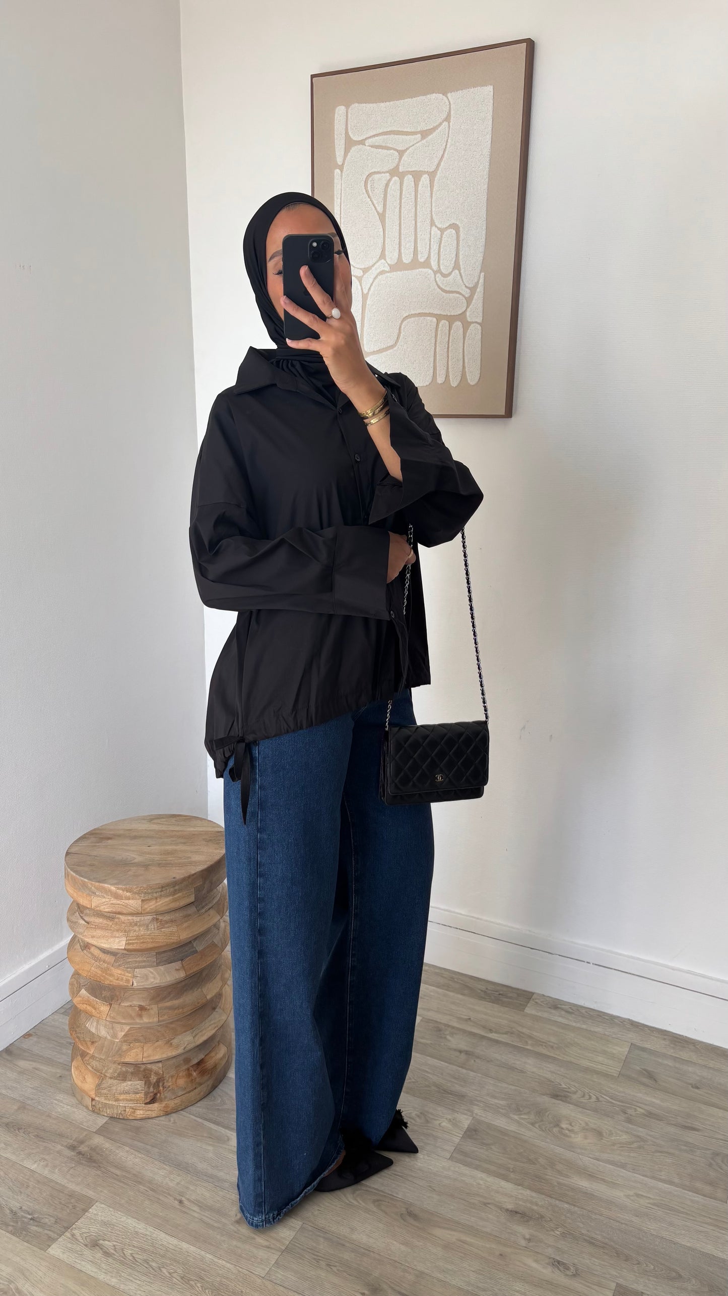 Chemise oversize avec dos plus long