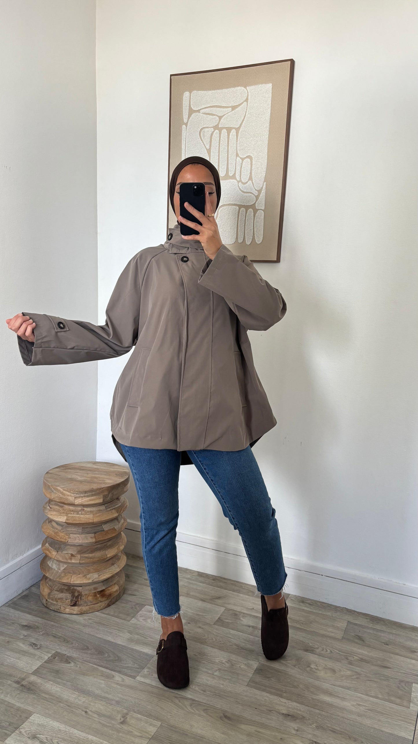 Trench dos plus long