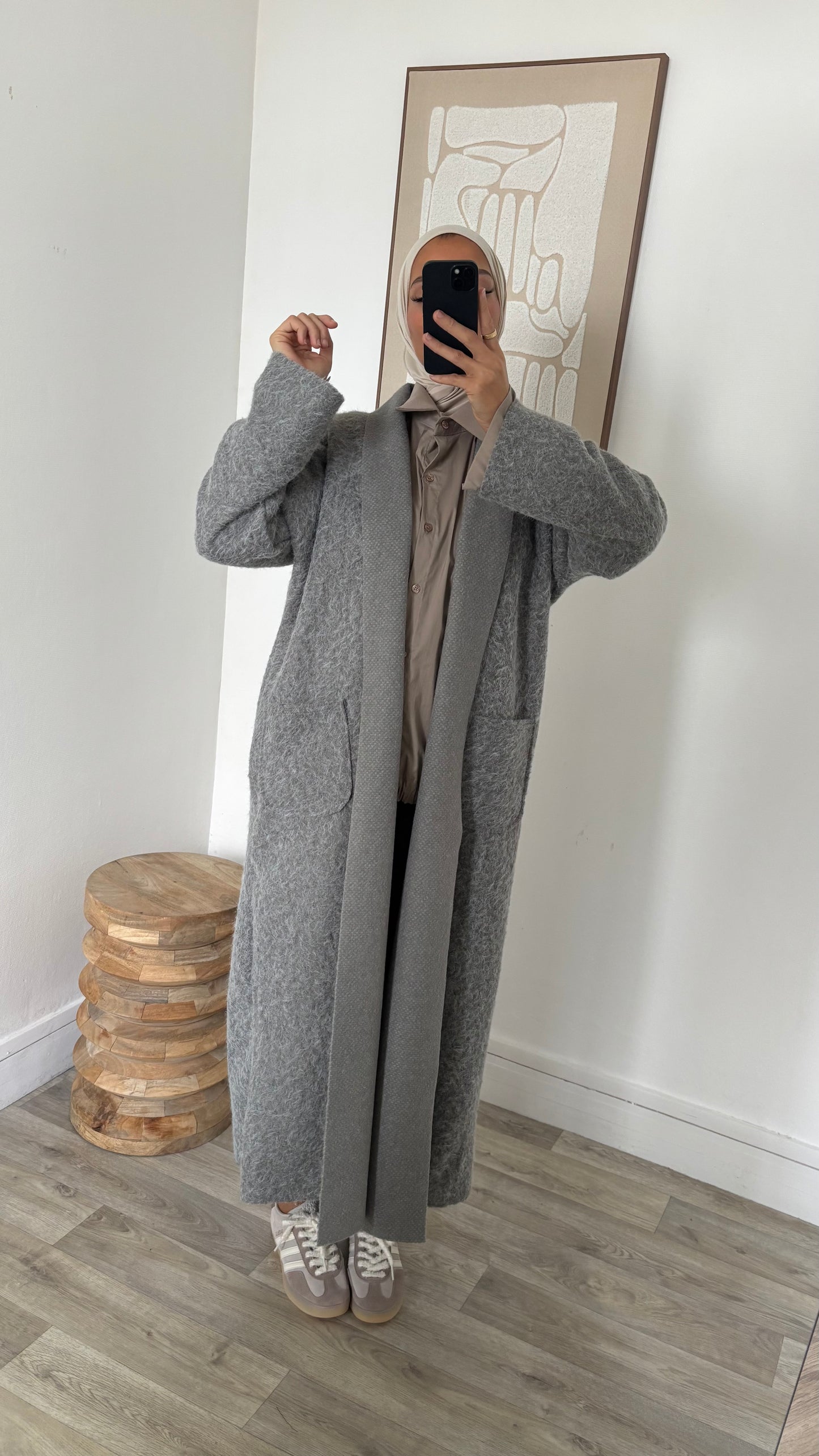 Manteau en laine bouillie