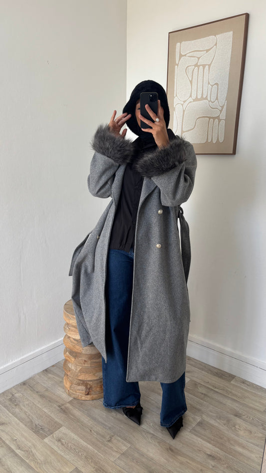 Manteau chic fourrure