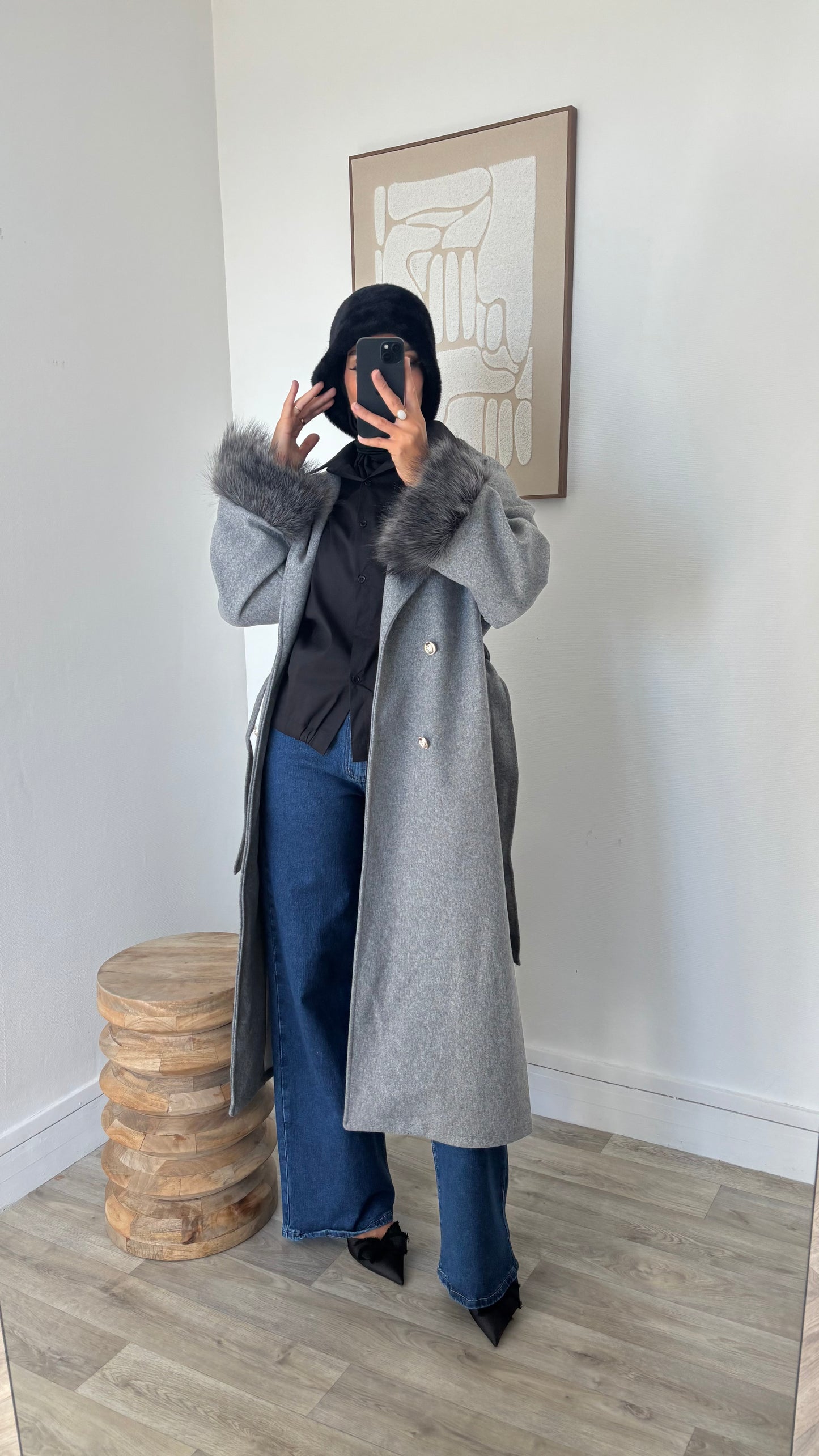 Manteau chic fourrure