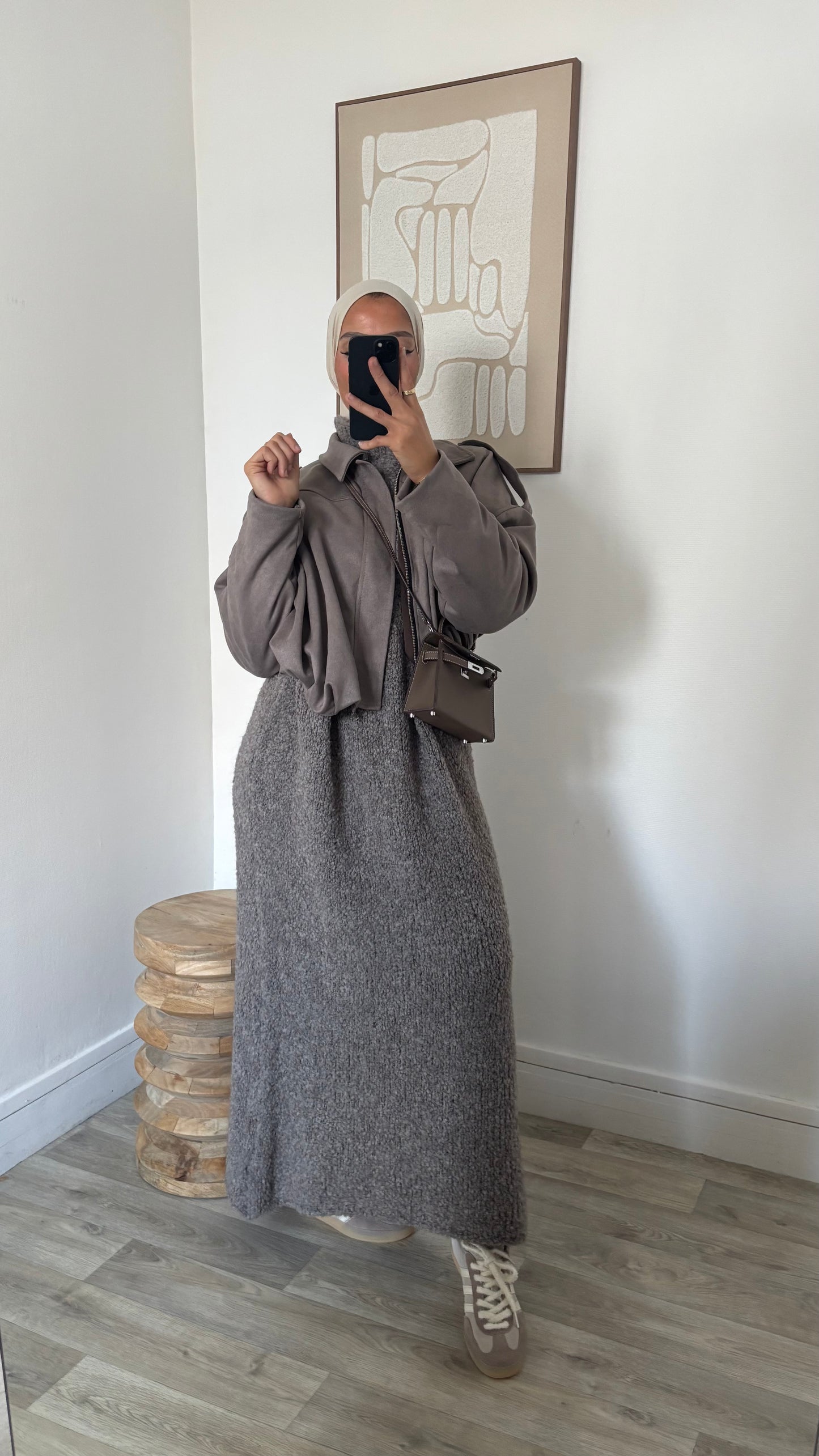 Veste bombers effet daim à zip