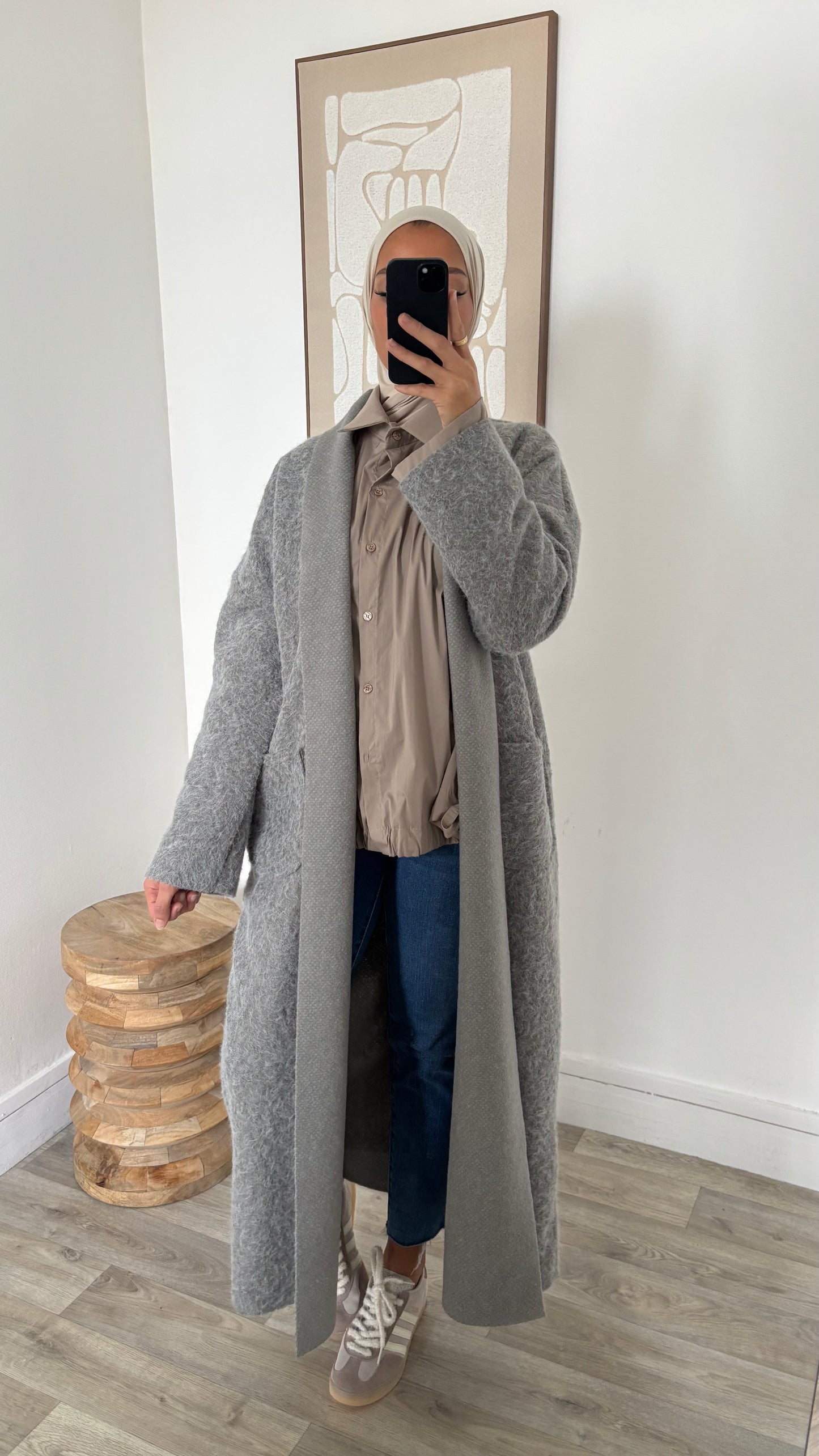 Manteau en laine bouillie