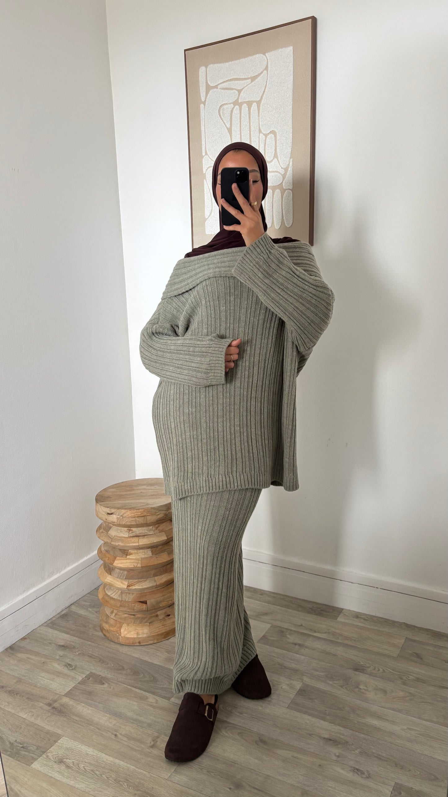 Ensemble jupe col bateau