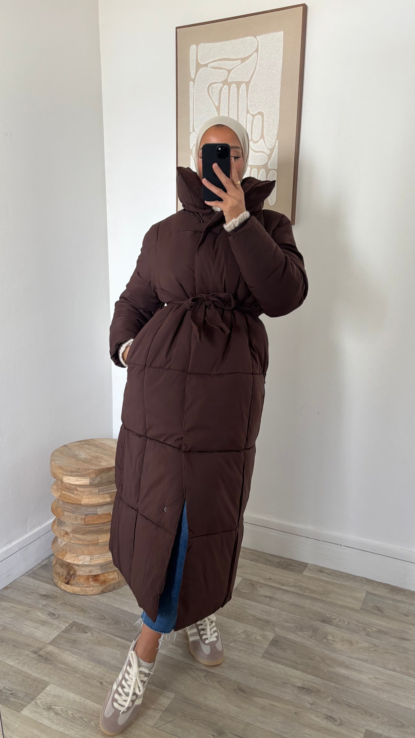 Doudoune col à fermeture et bouton pression