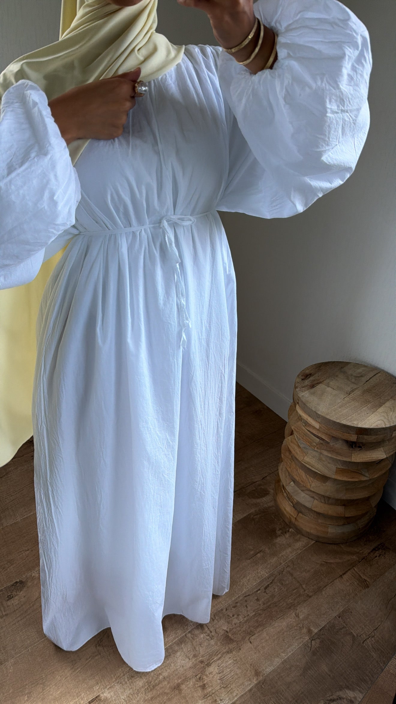 Robe popeline entièrement doublée