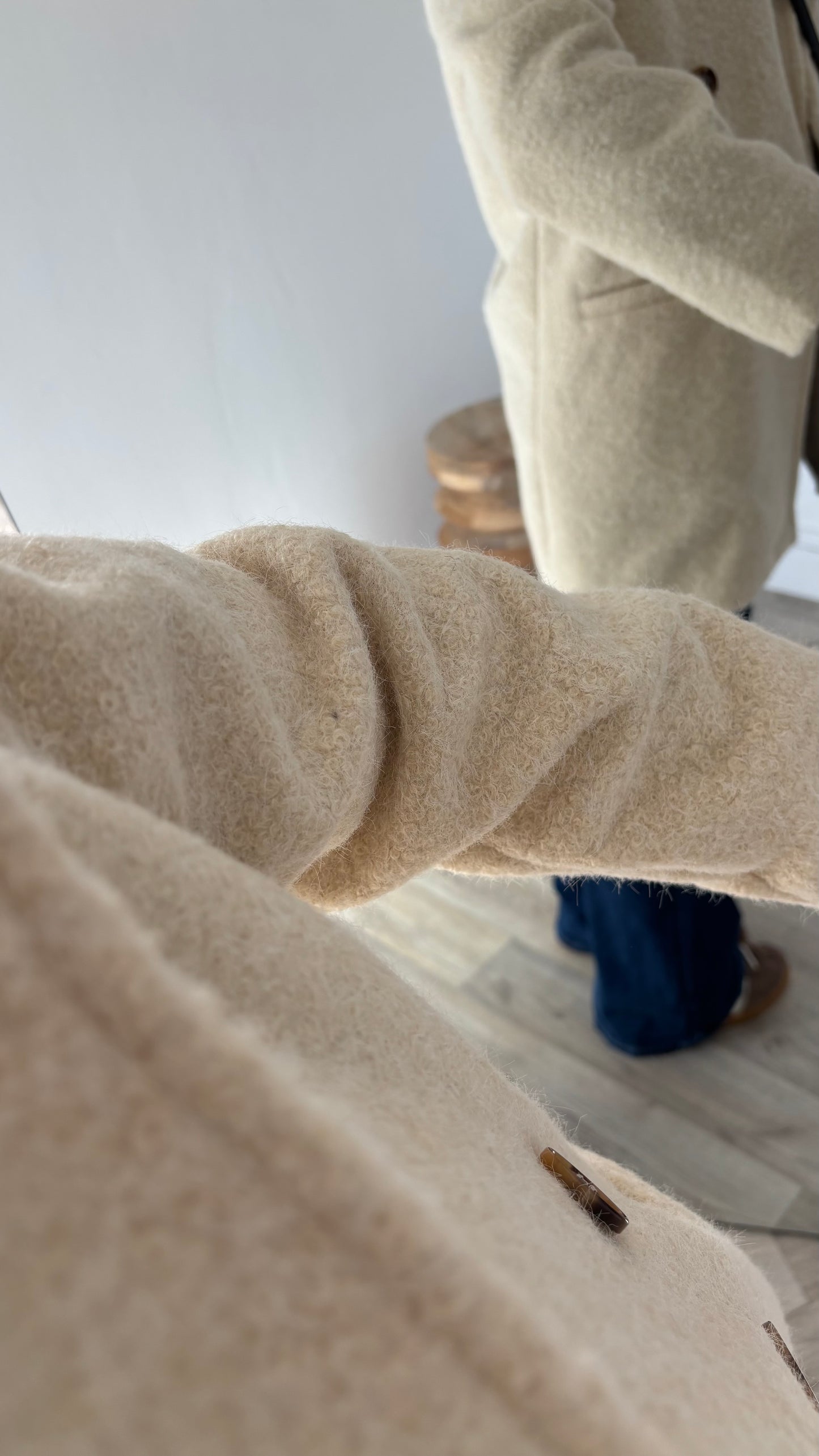 Blazer en laine bouillie