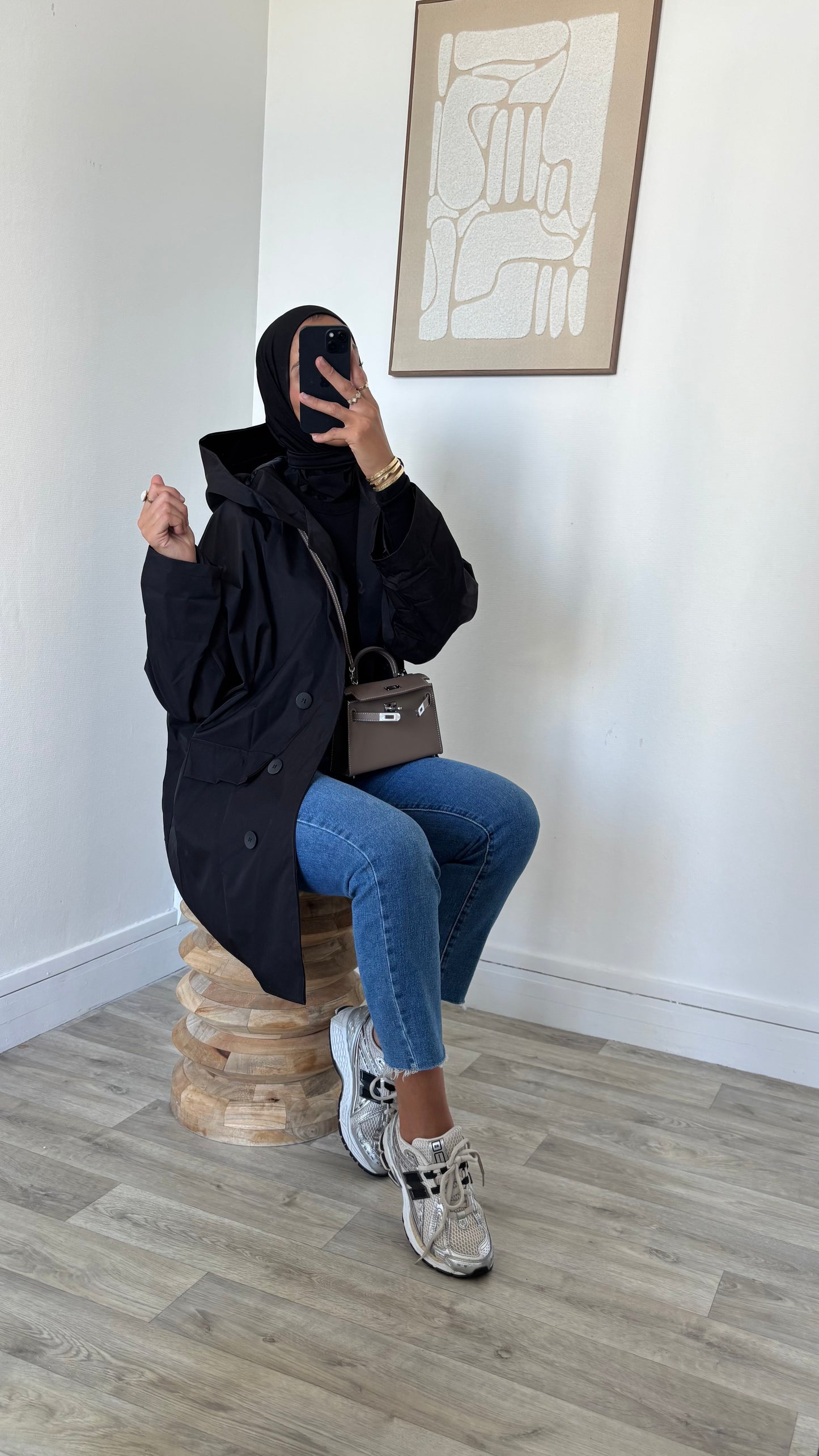 Jeans décontracté taille haute mom fit