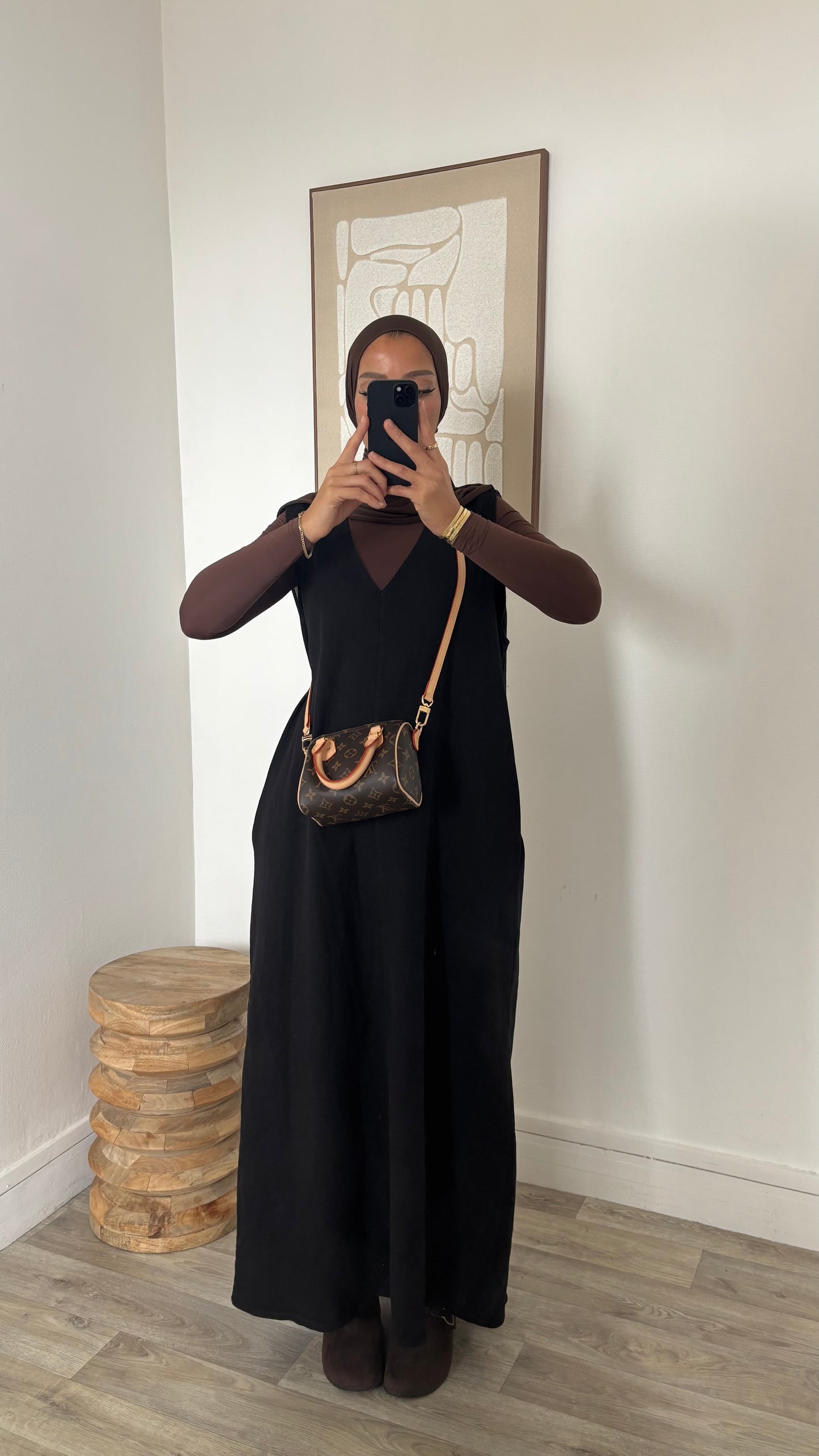 Robe sans manches effet jeans