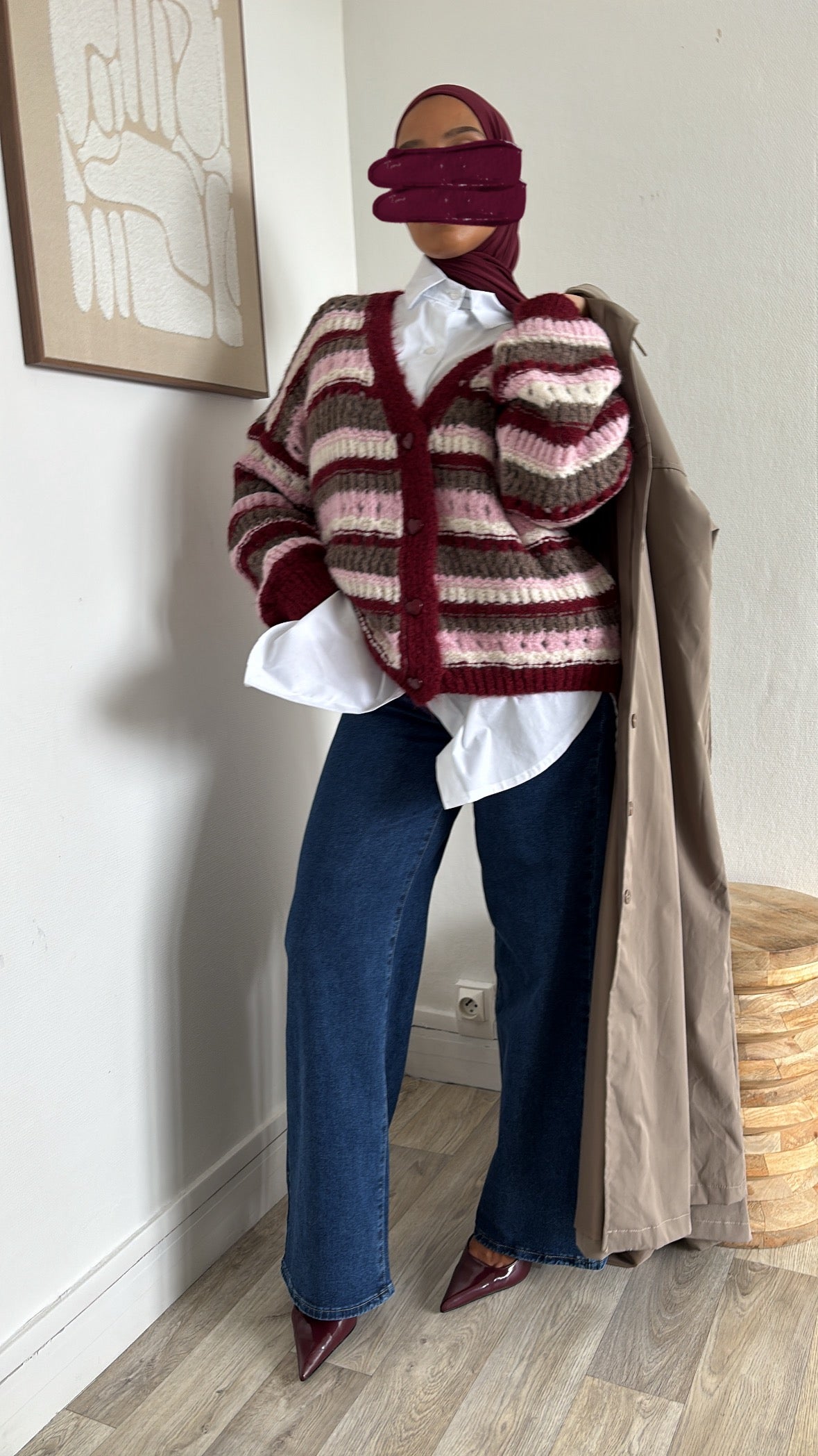 Gilet oversize en laine