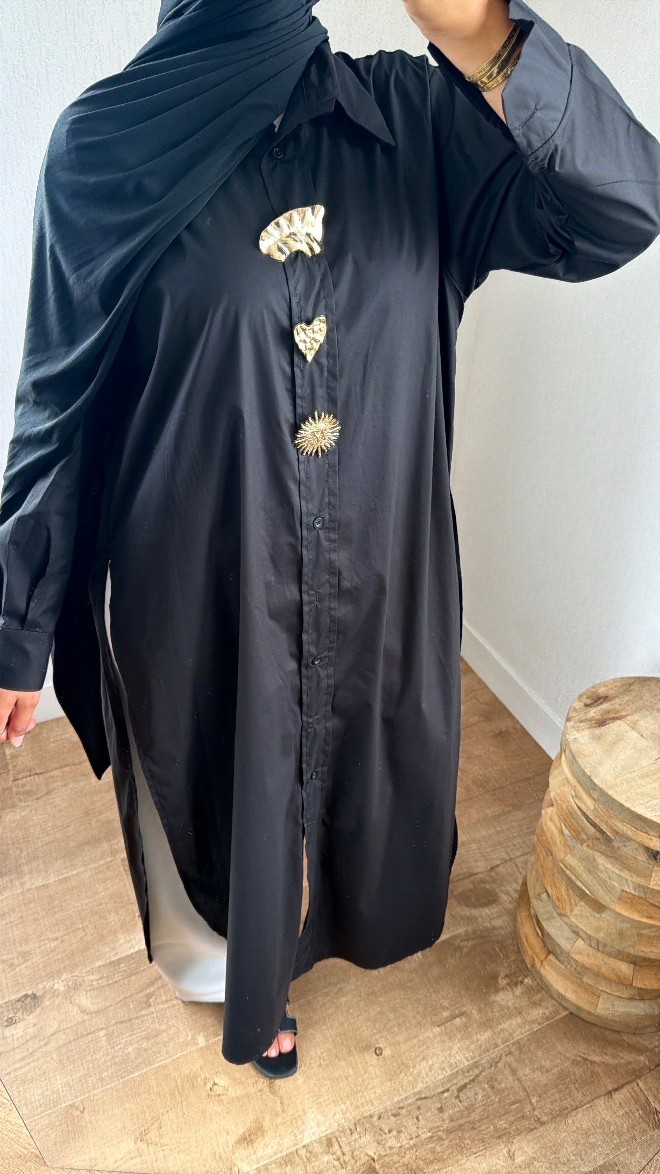 Chemise longue 3 broches