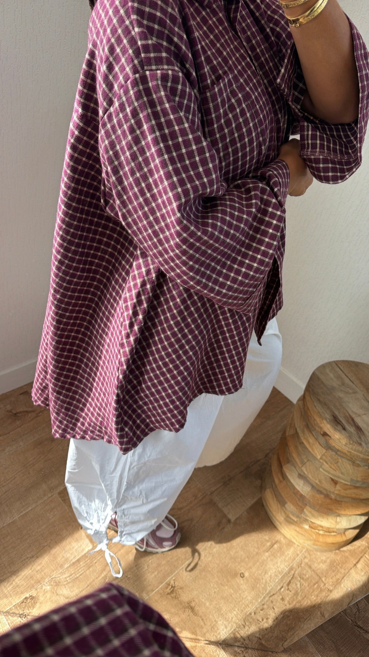 Chemise très ample à carreaux