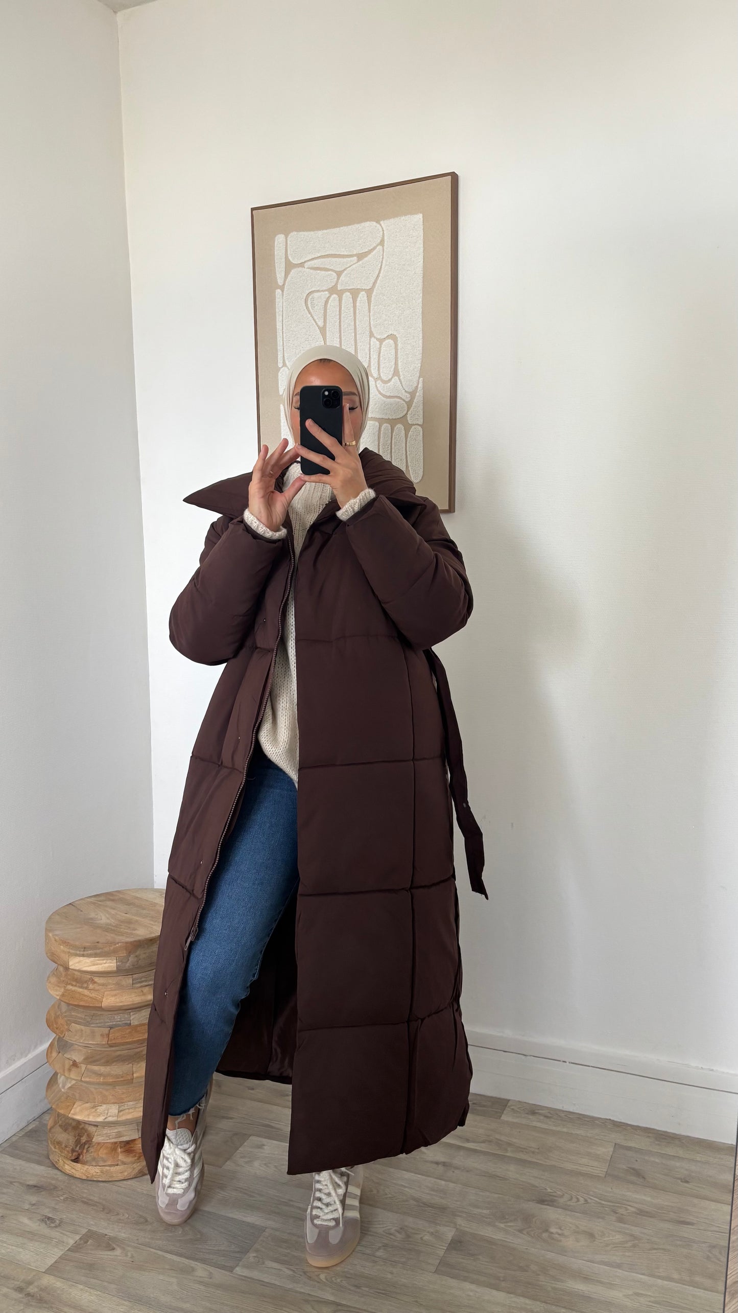 Doudoune col à fermeture et bouton pression