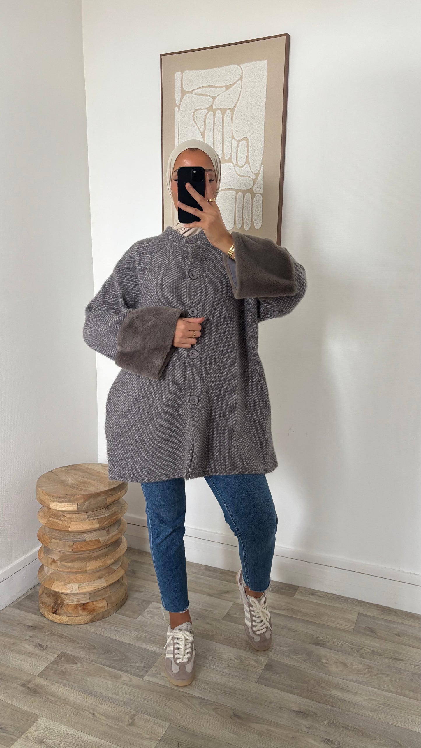 Gilet manches fourrures