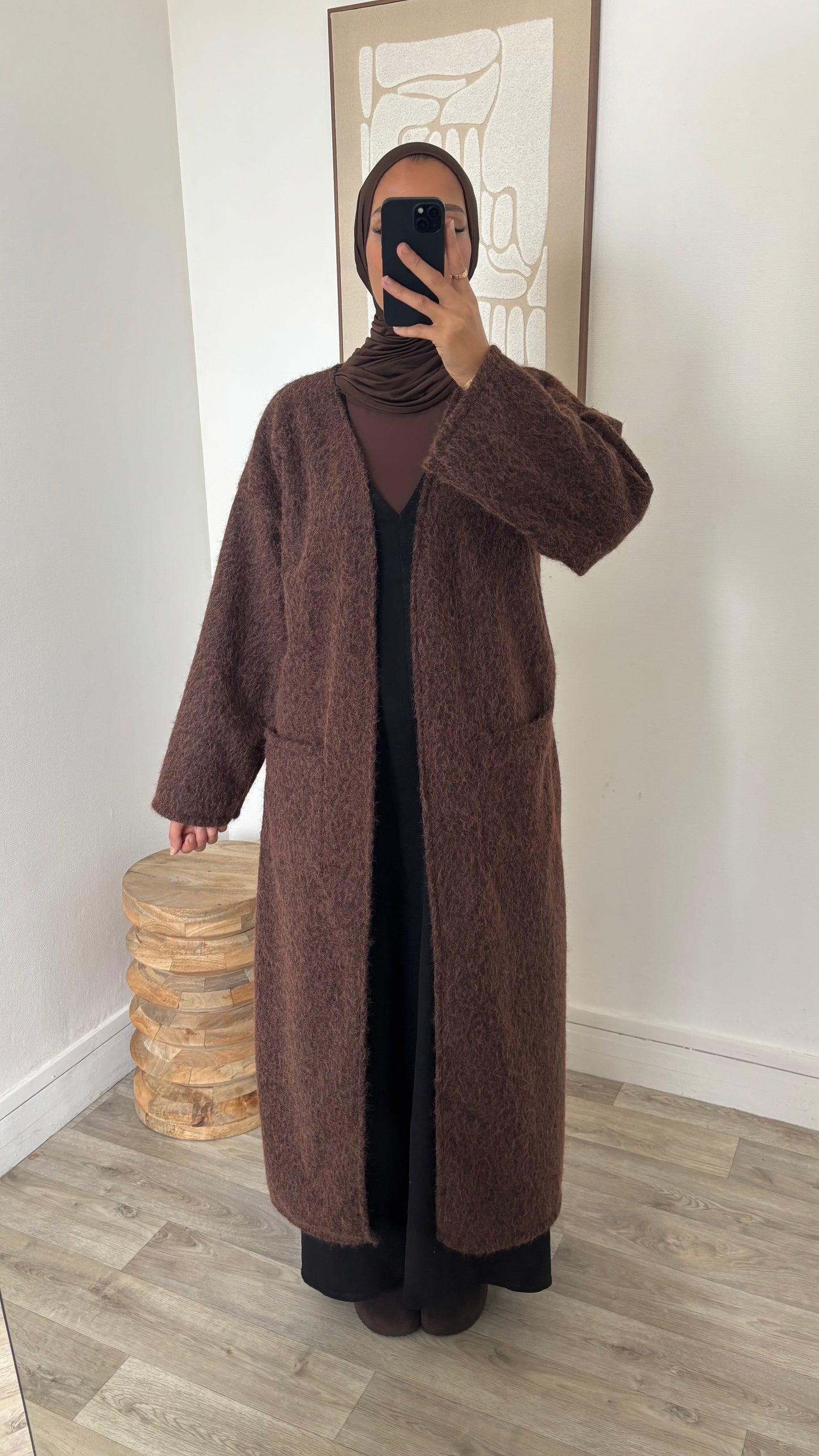 Manteau oversize en laine bouillie