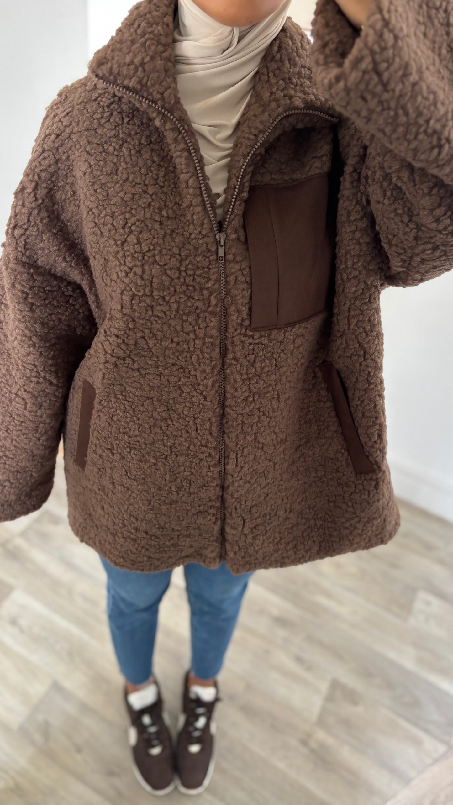Veste Teddy à zip