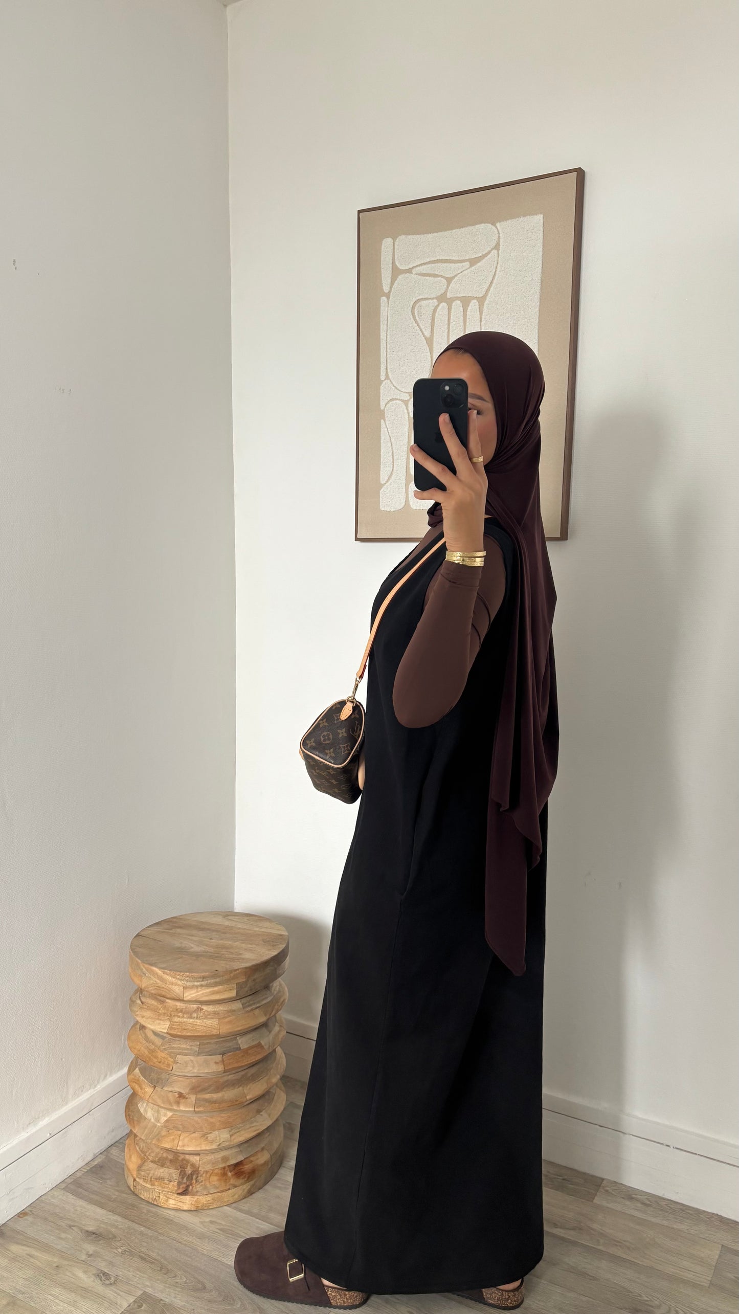 Robe sans manches effet jeans