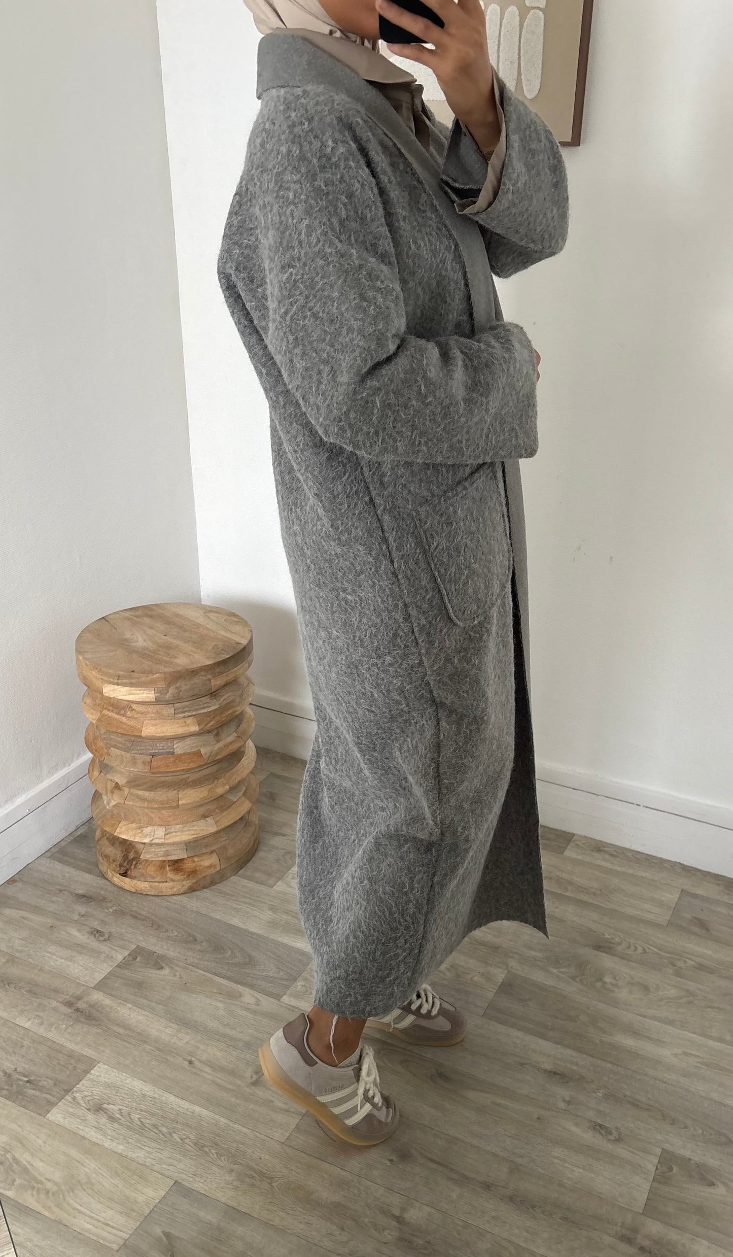 Manteau en laine bouillie