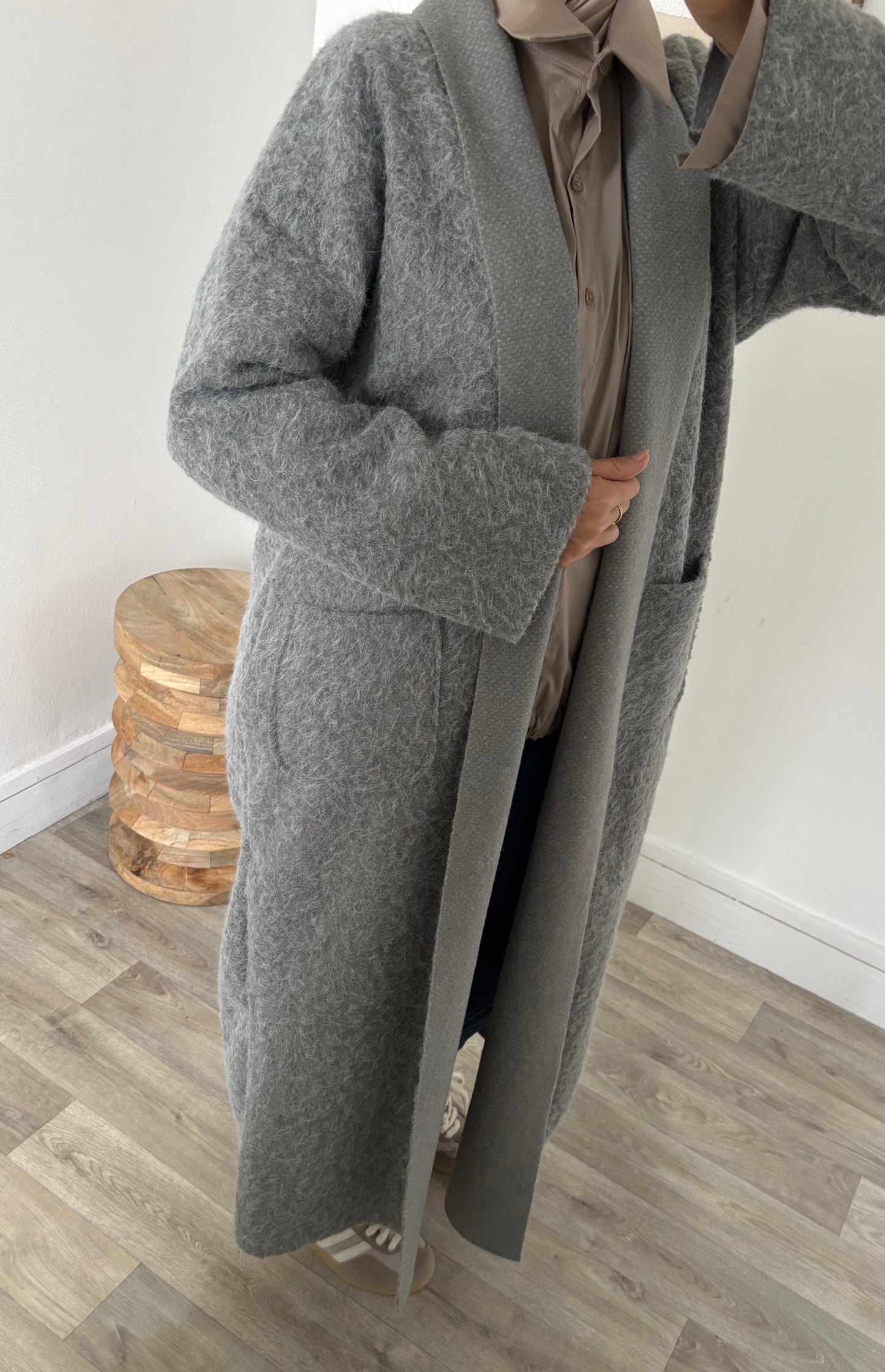 Manteau en laine bouillie