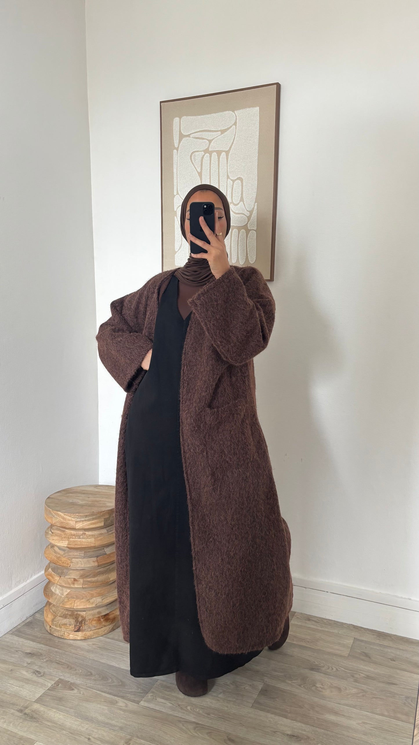 Manteau oversize en laine bouillie