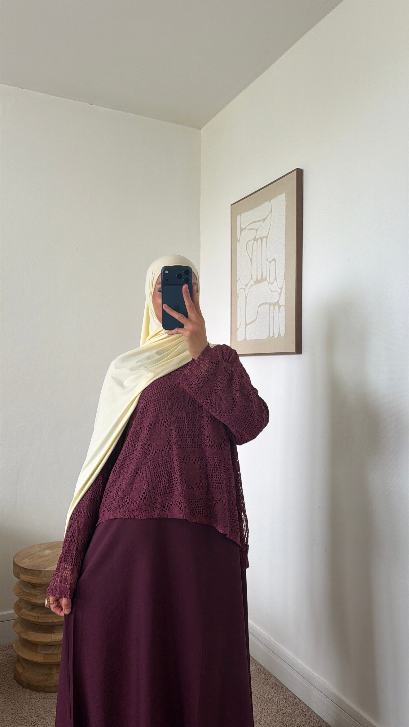 Robe effet lin + haut en crochet
