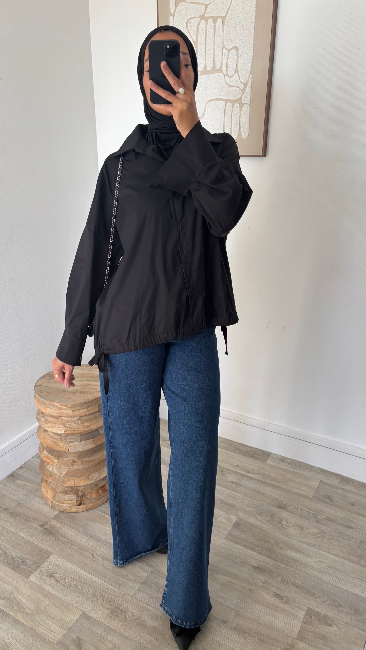 Chemise oversize avec dos plus long