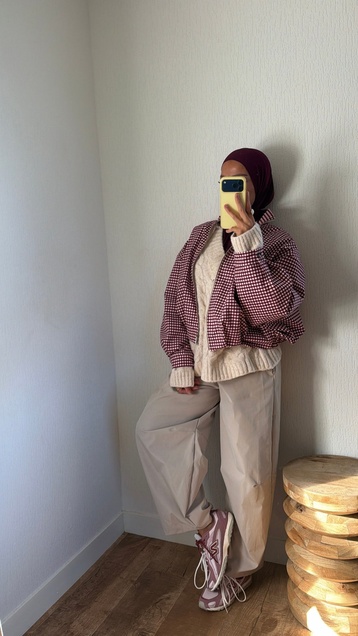 Bomber à carreaux