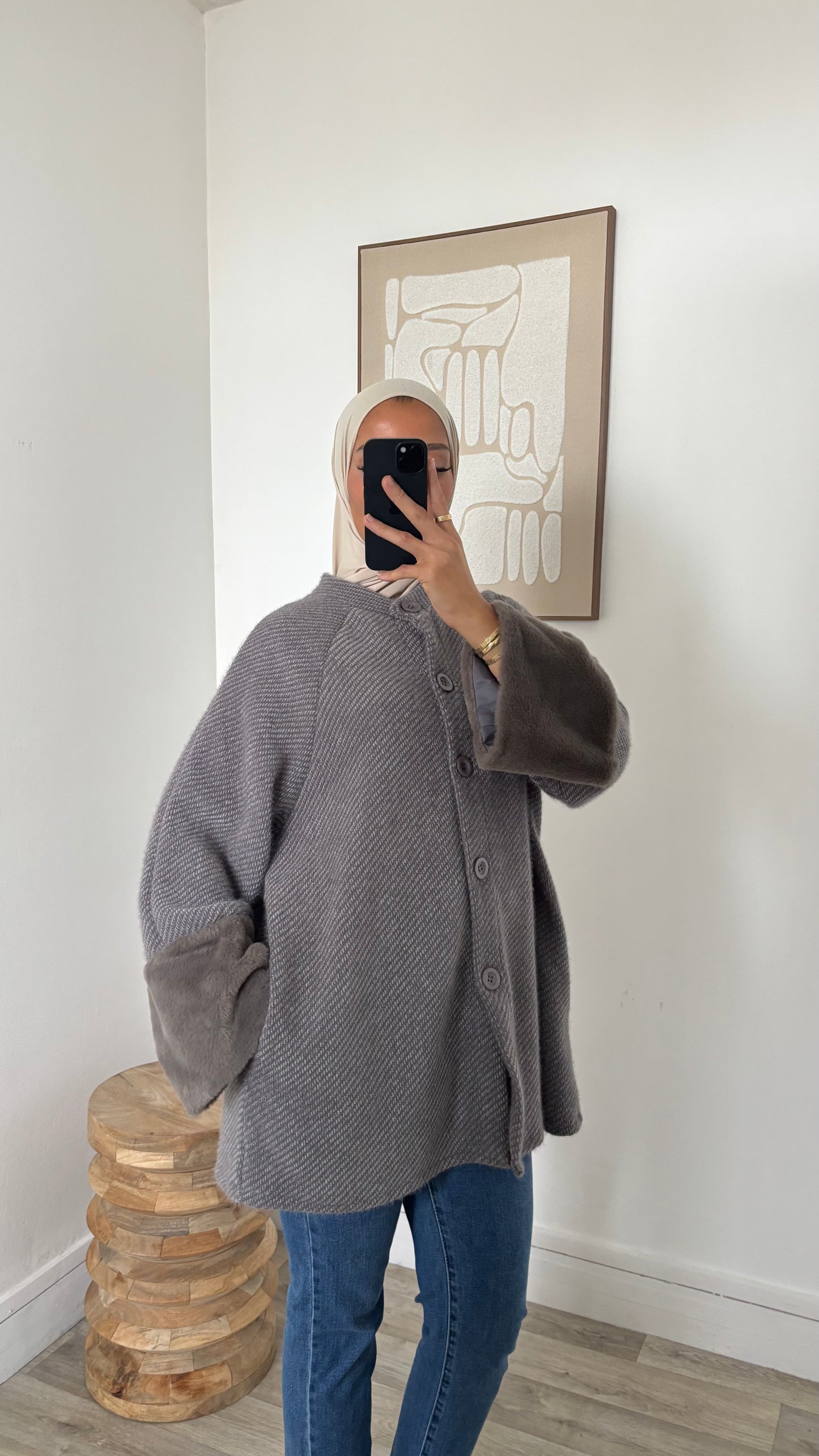 Gilet manches fourrures