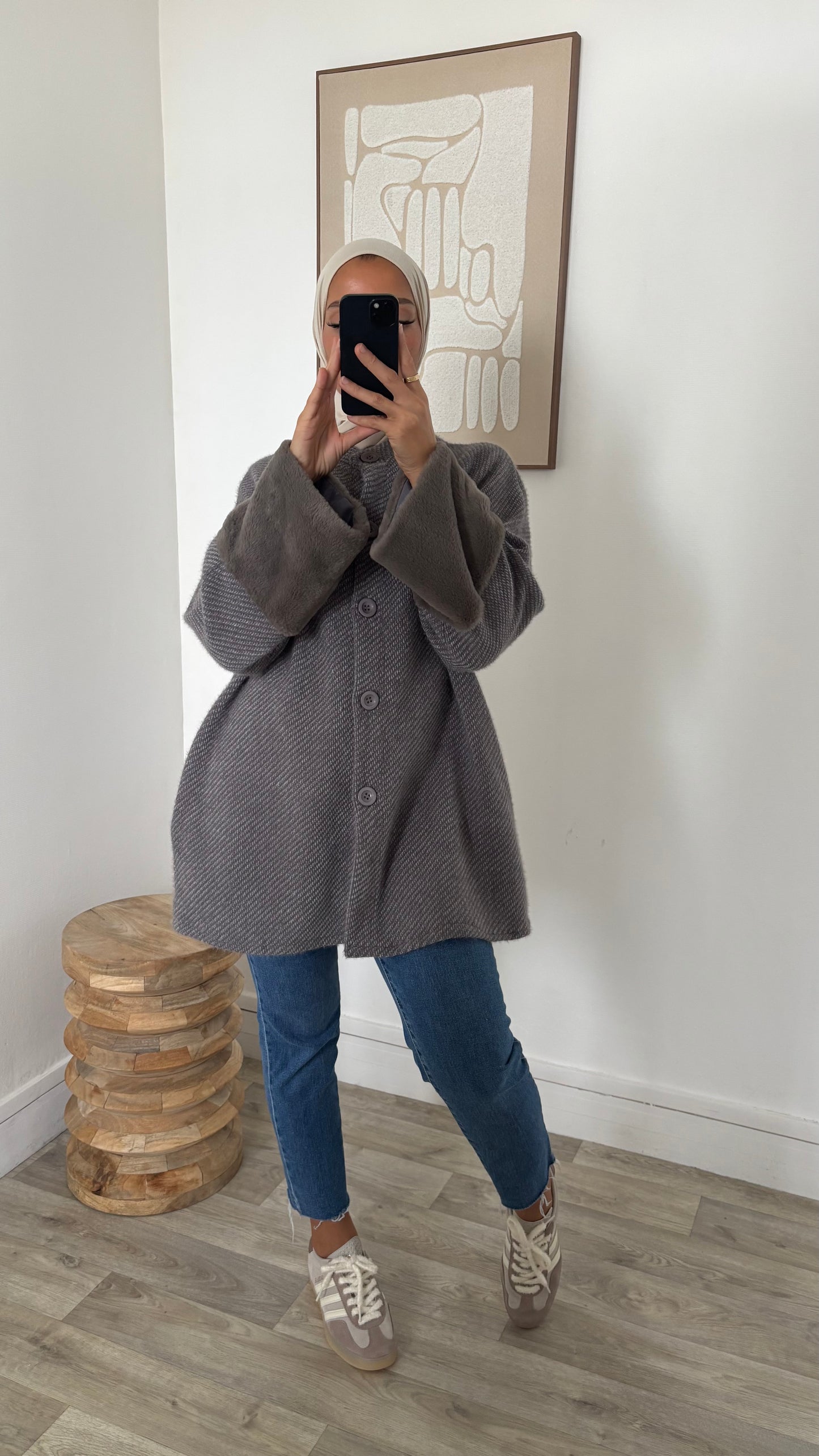 Gilet manches fourrures