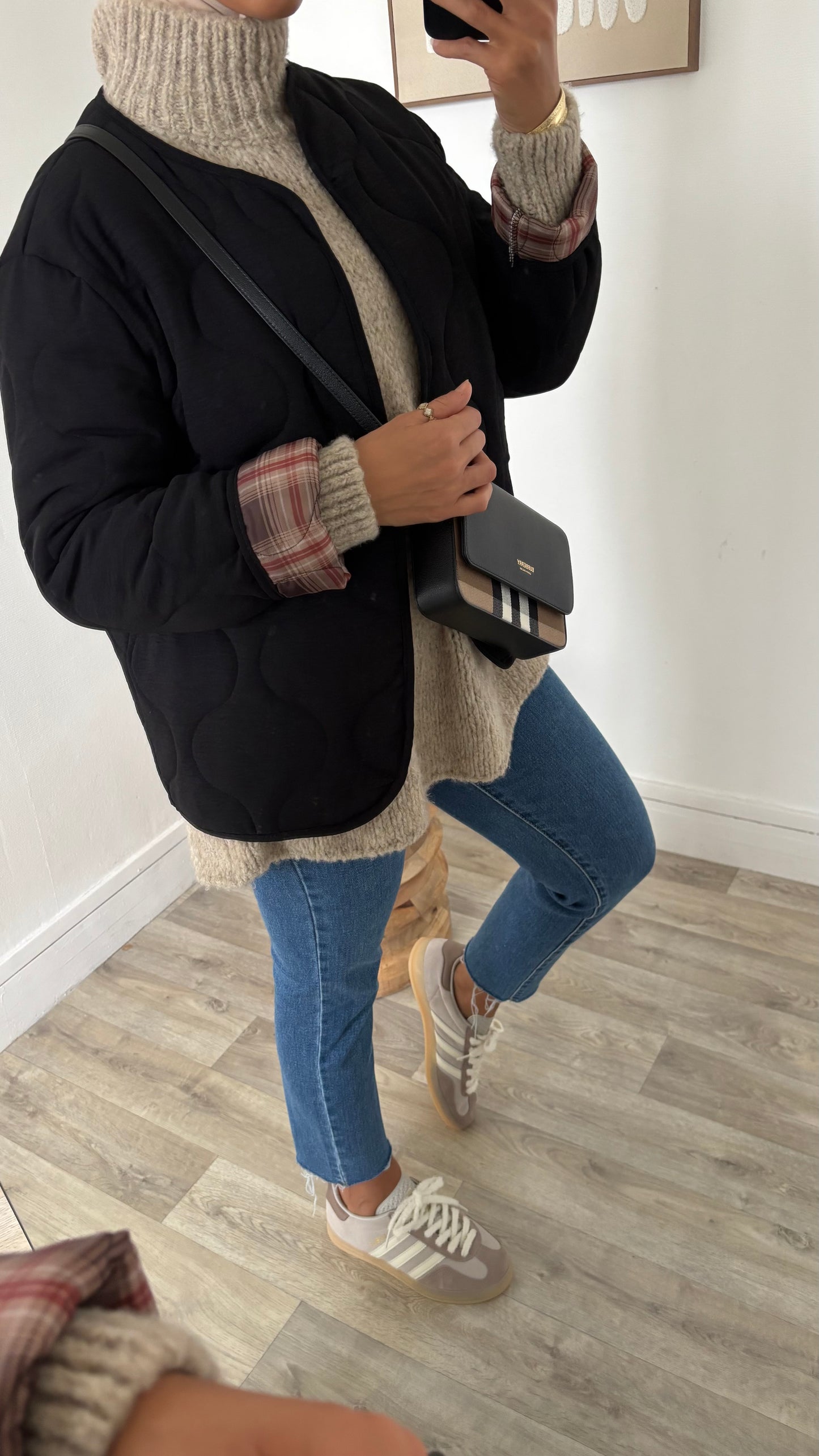 Veste matelassé retroussable