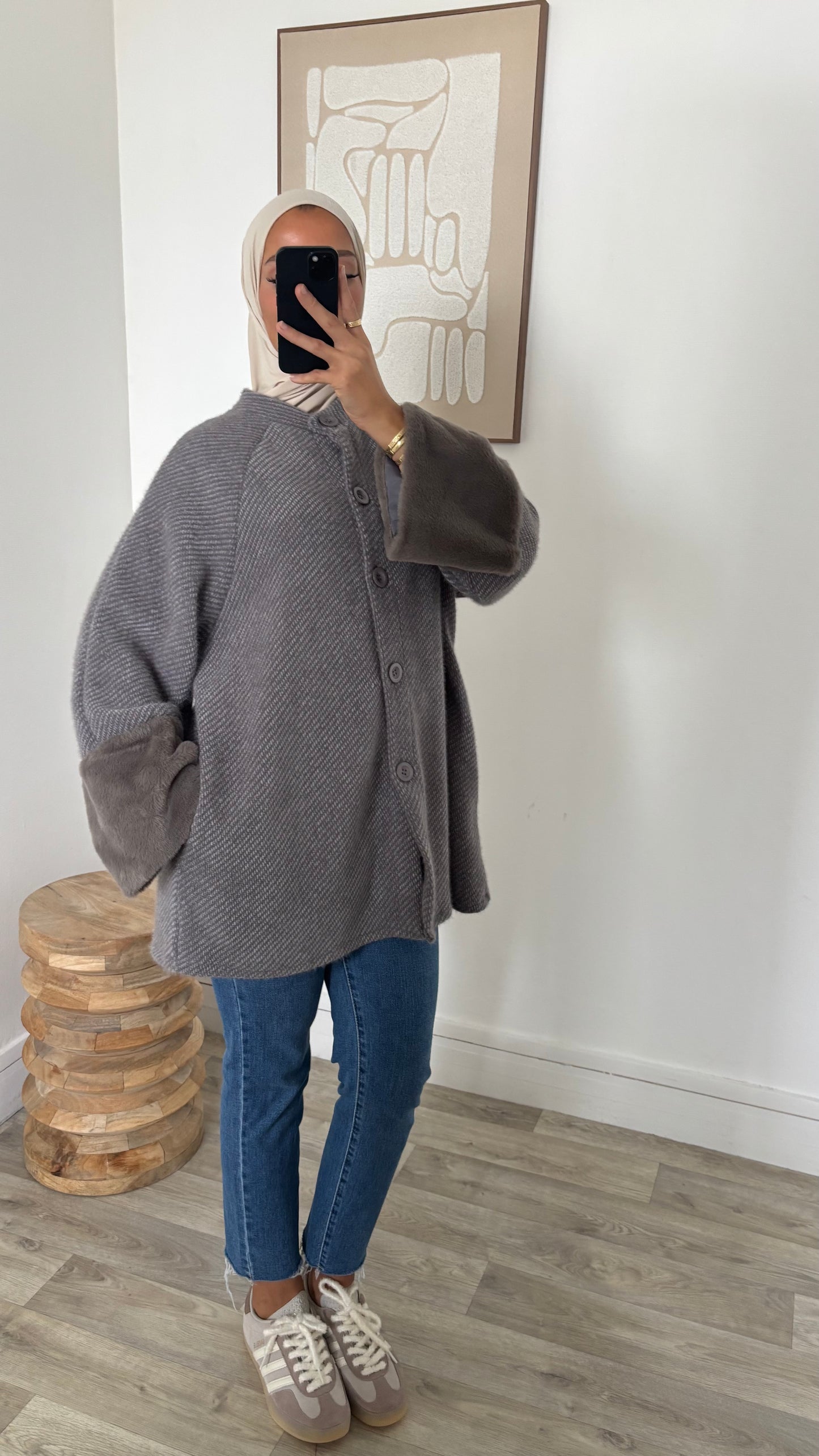 Gilet manches fourrures