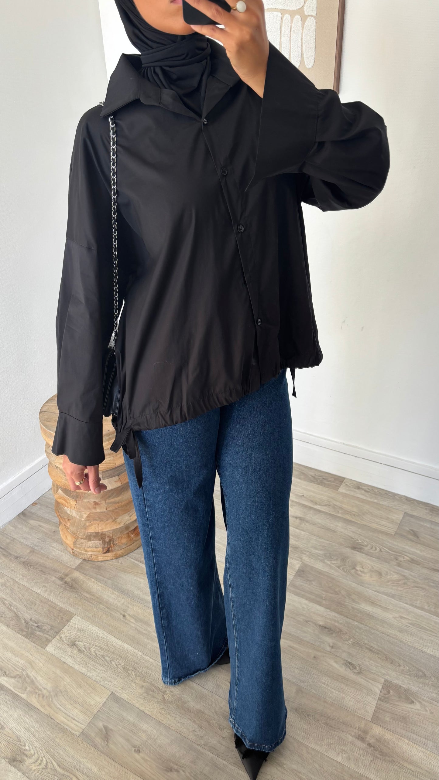 Chemise oversize avec dos plus long
