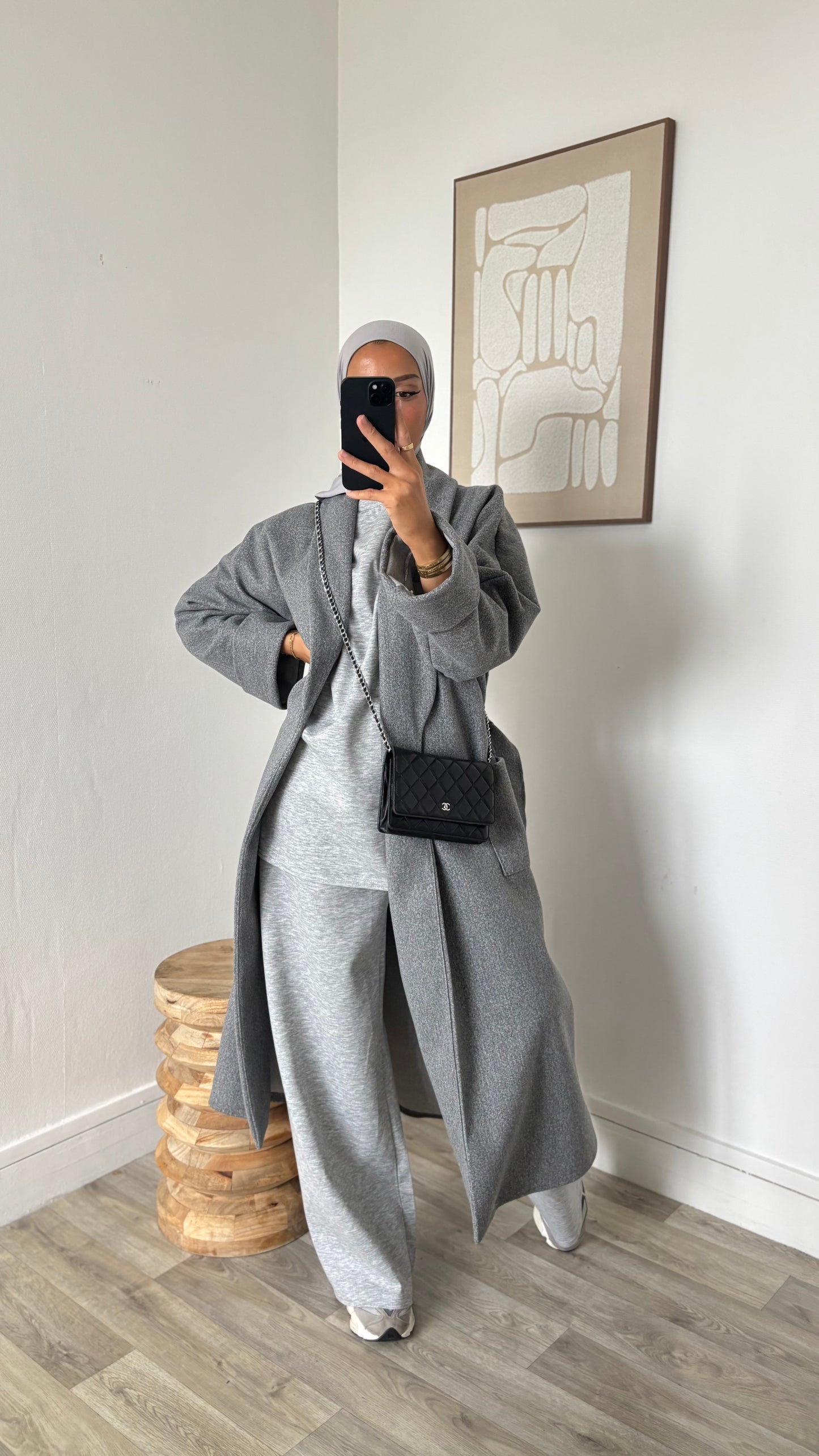 Manteau à manches ourlées