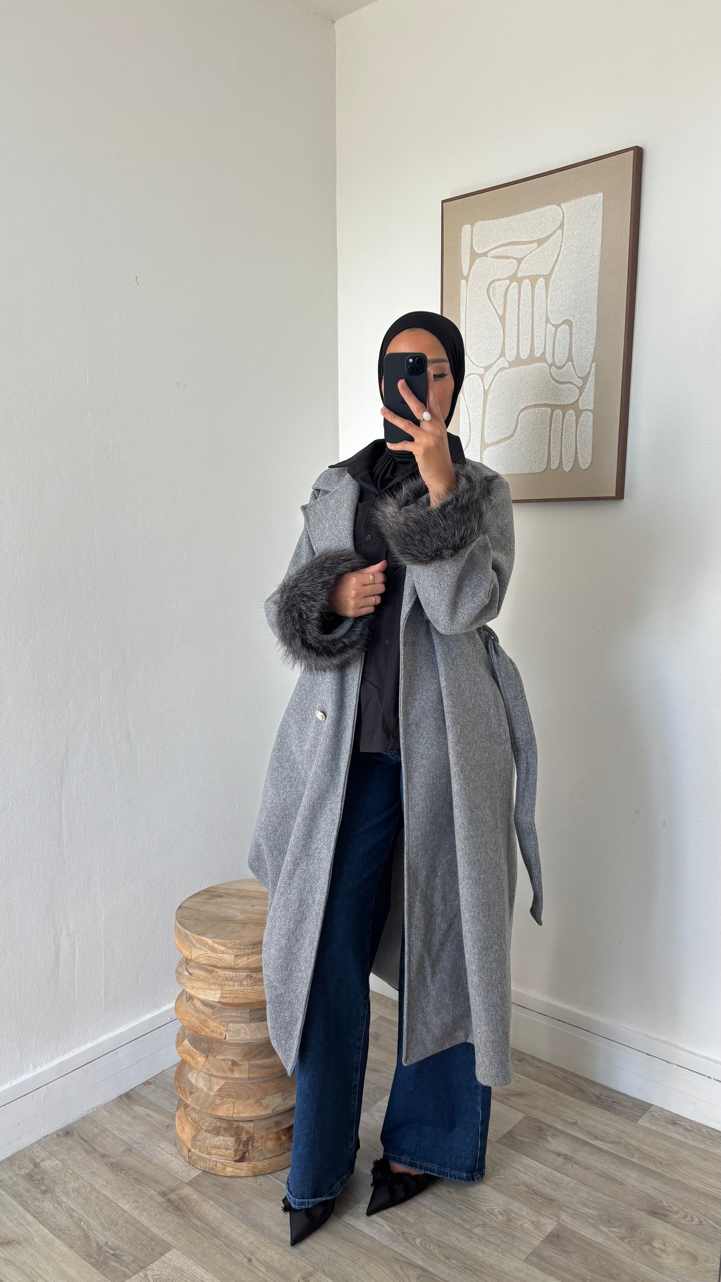 Manteau chic fourrure