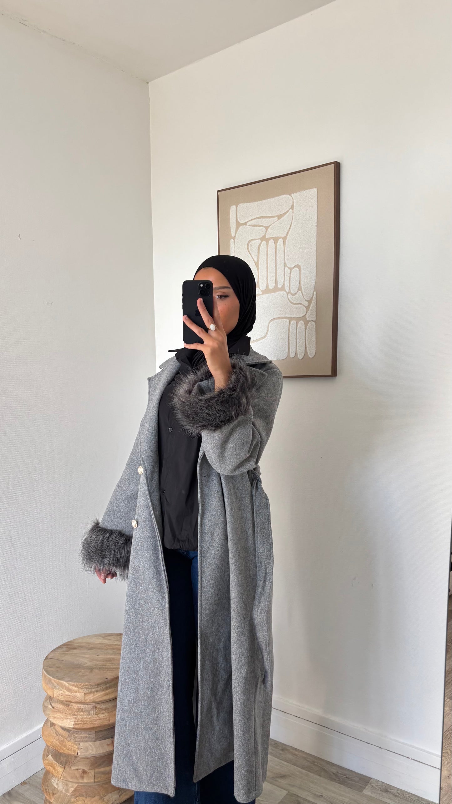 Manteau chic fourrure