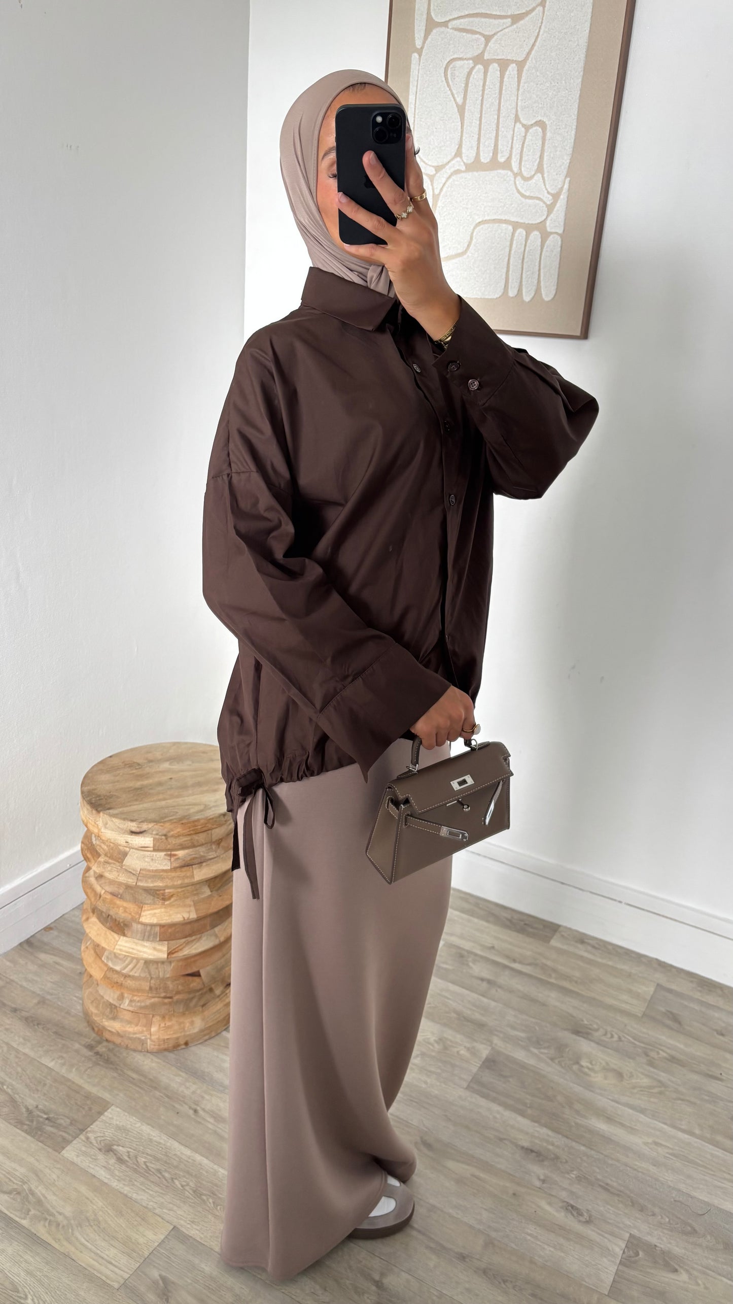 Chemise oversize avec dos plus long