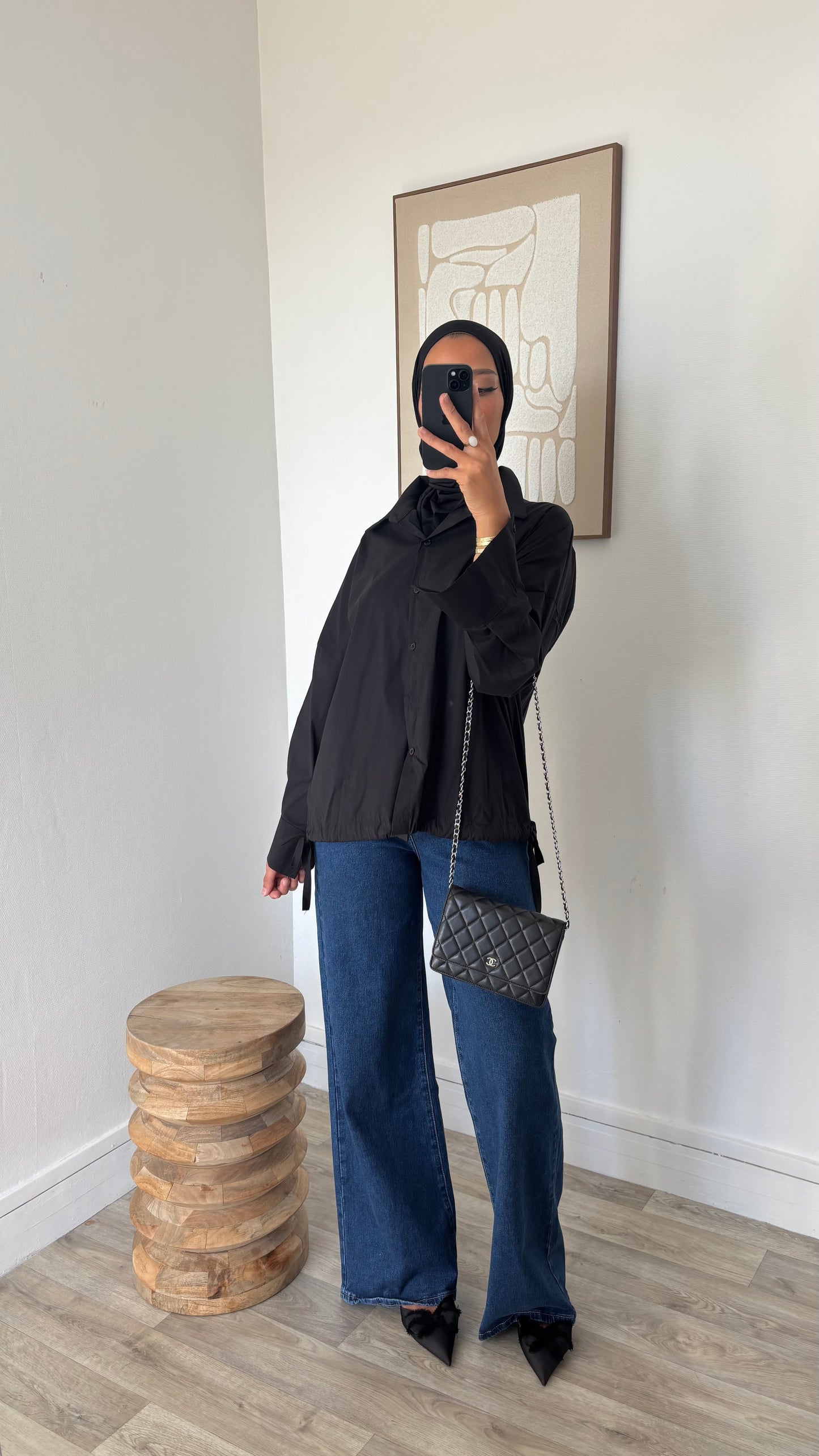 Chemise oversize avec dos plus long